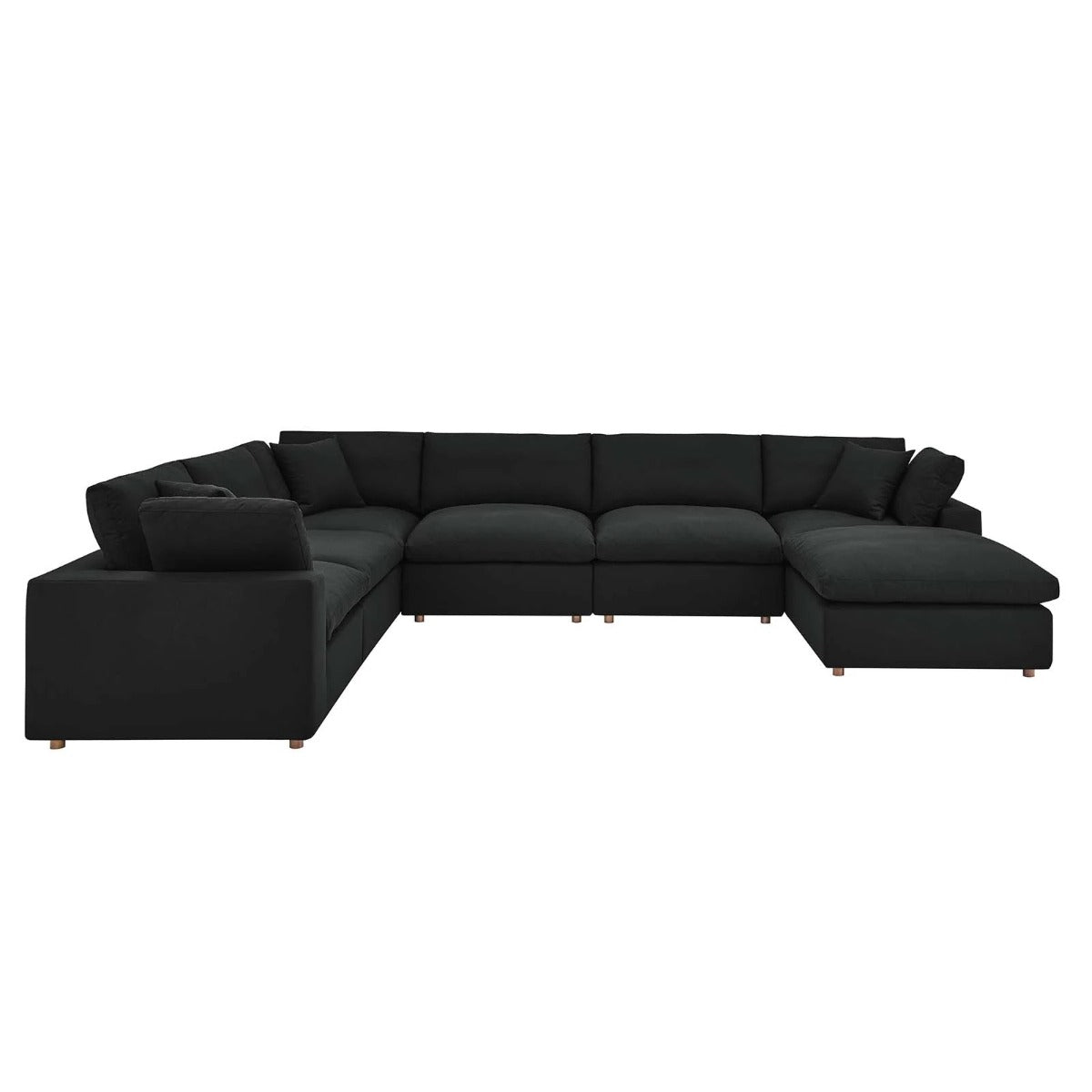 Modway Commix Down Filled Overstuffed 7-Piece Sectional Sofa