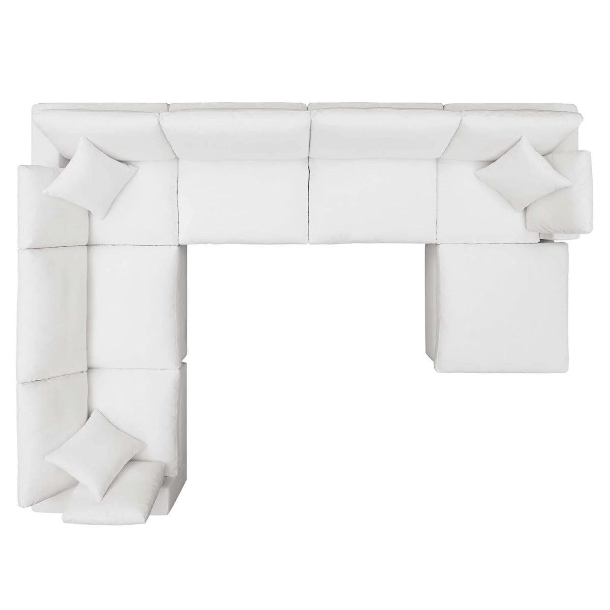 Modway Commix Down Filled Overstuffed 7-Piece Sectional Sofa