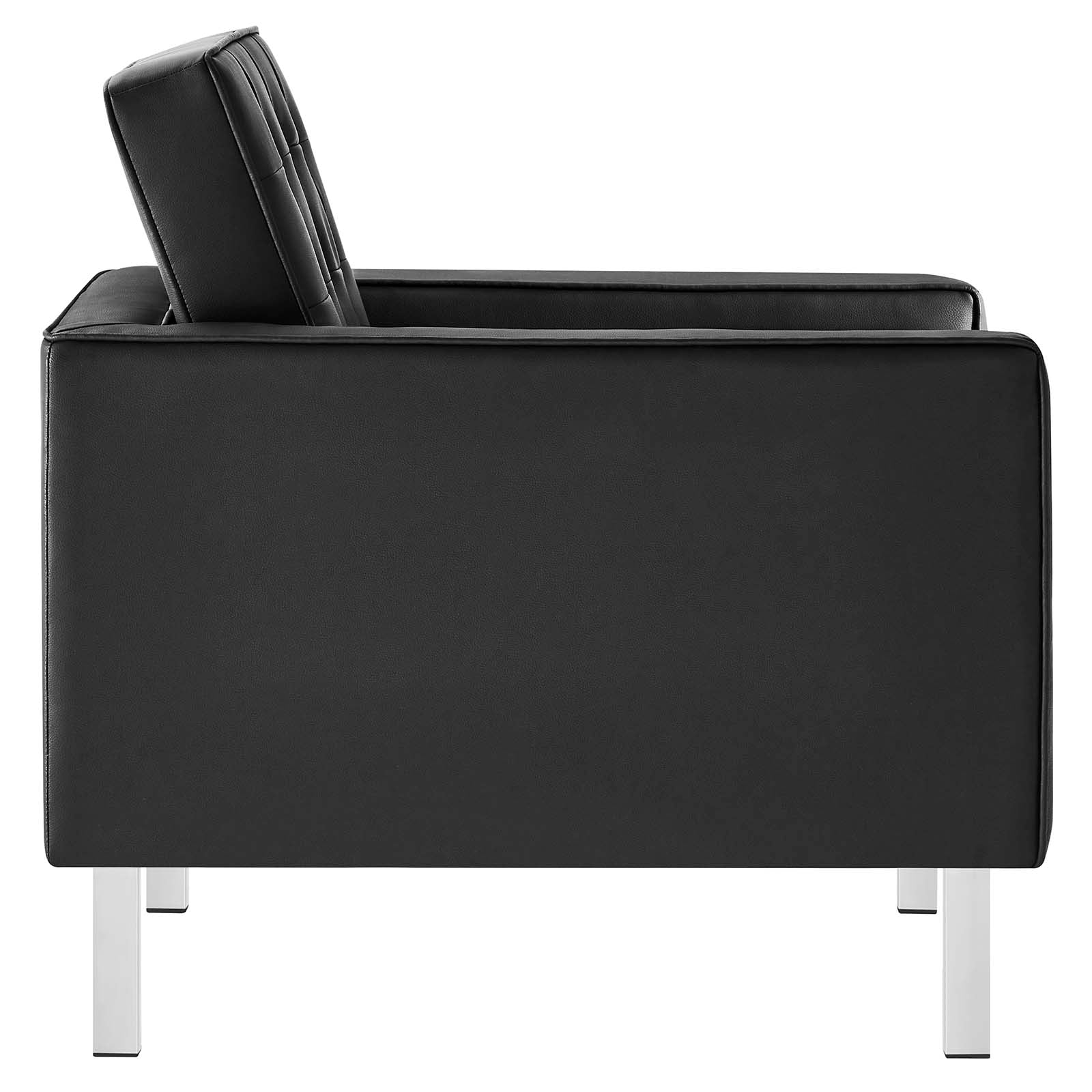 Modway Loft Tufted Upholstered Faux Leather Armchair