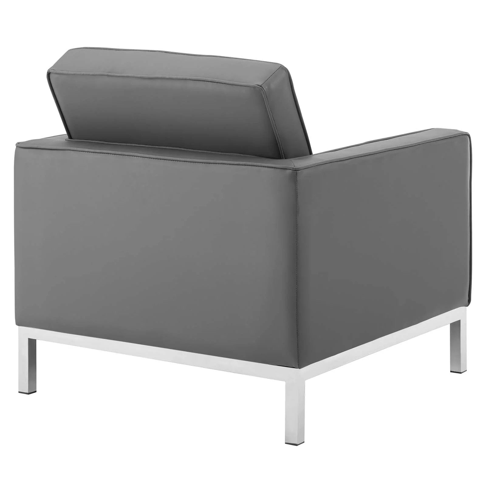 Modway Loft Tufted Upholstered Faux Leather Armchair