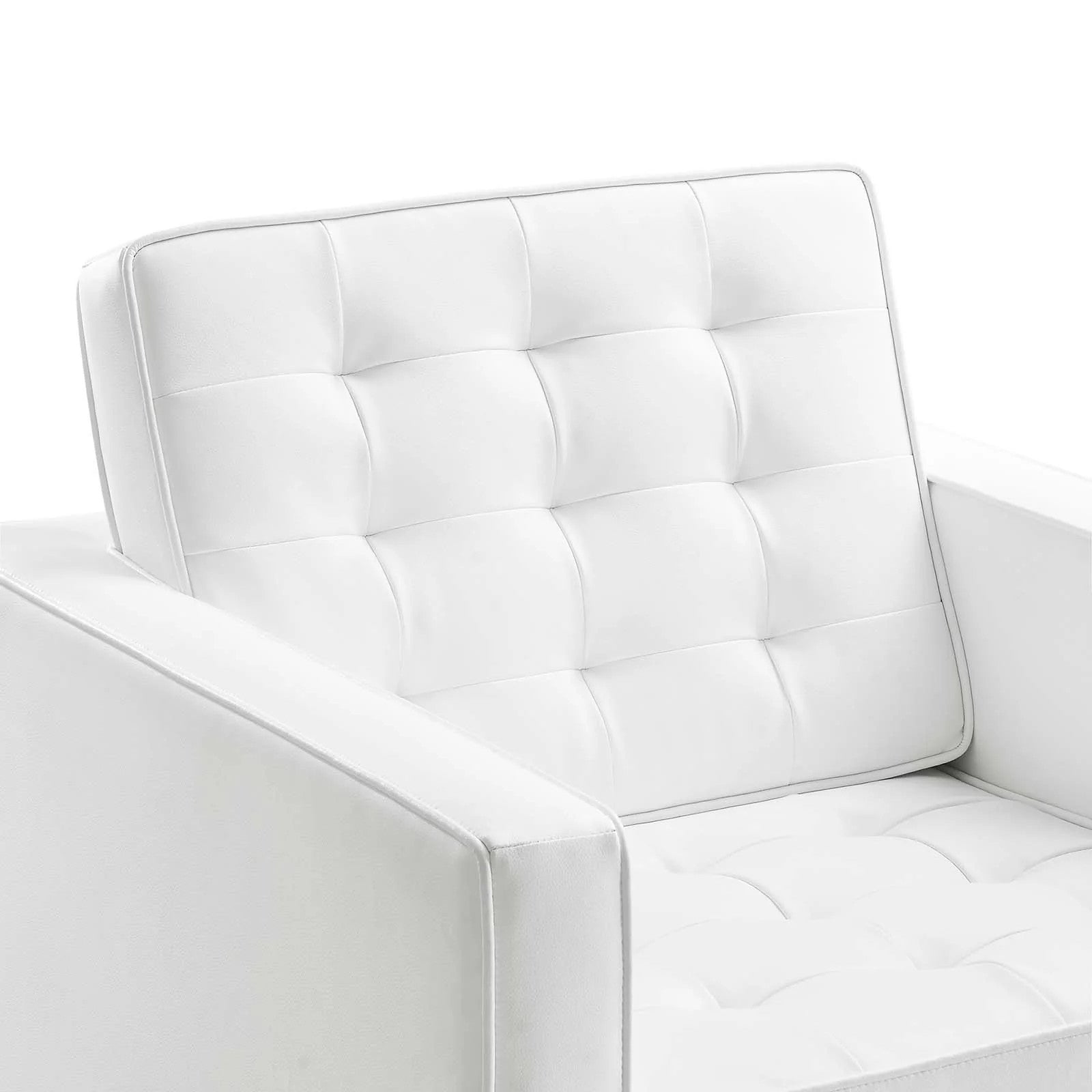 Modway Loft Tufted Upholstered Faux Leather Armchair
