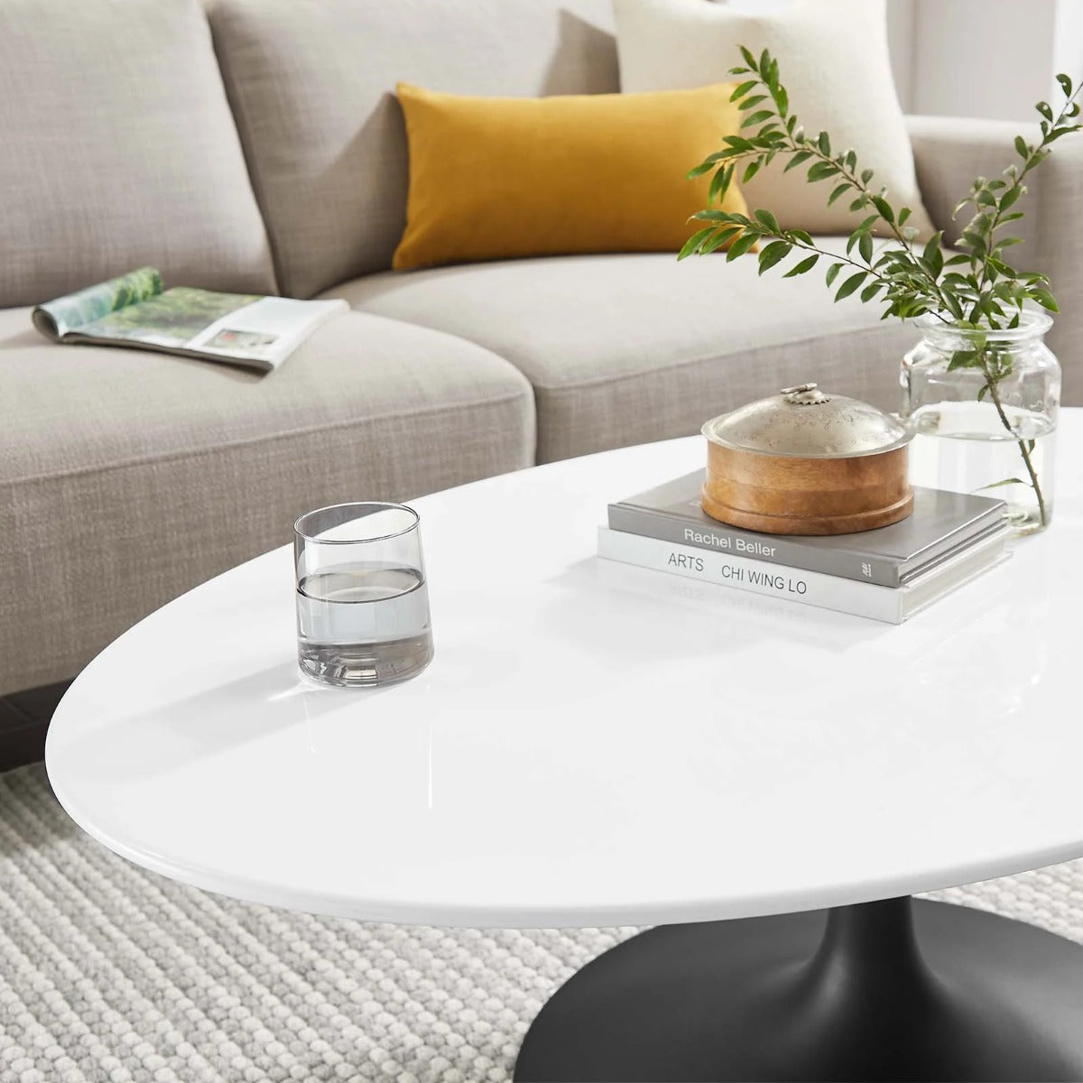 Modway Lippa 42" Oval Coffee Table