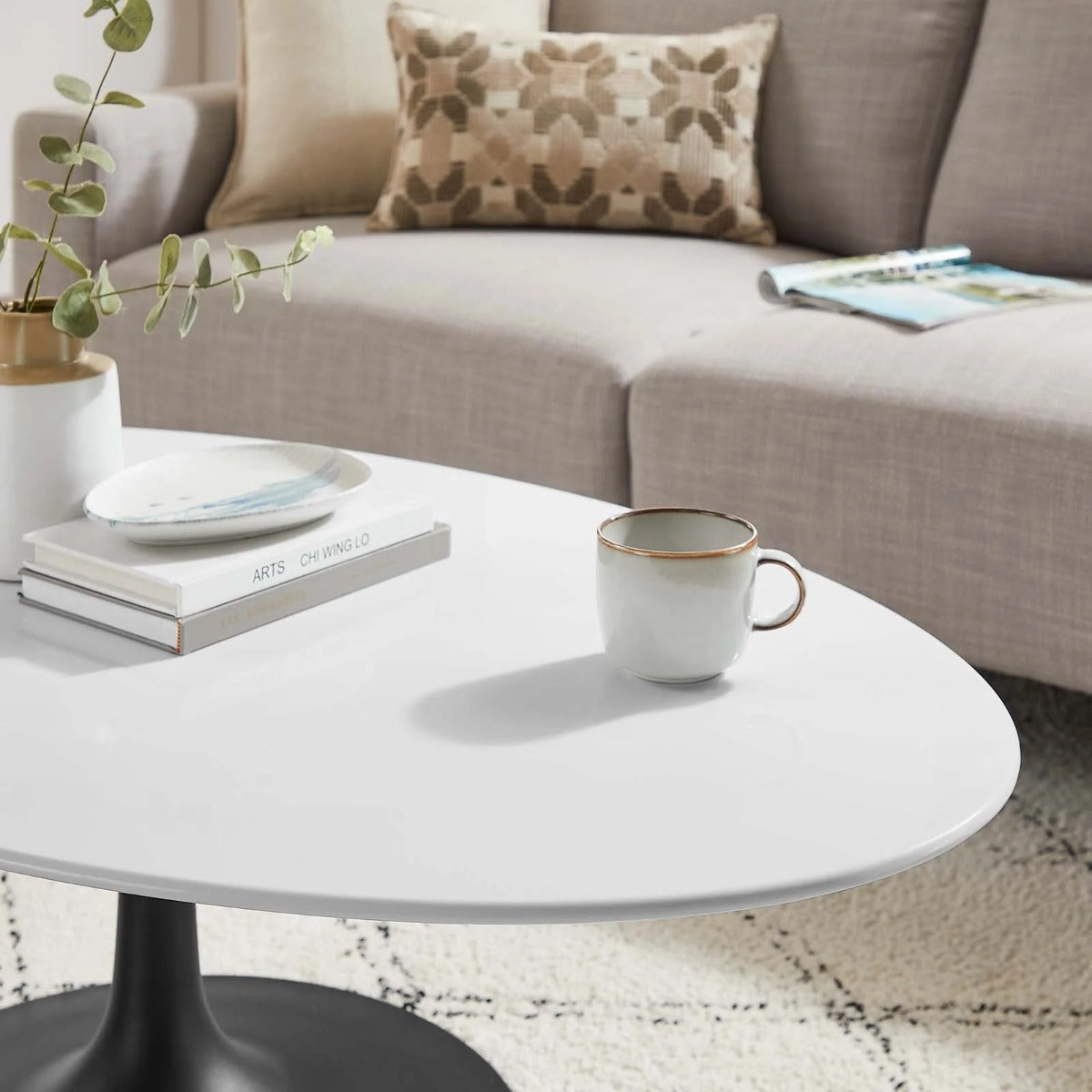Modway Lippa 48" Oval Coffee Table