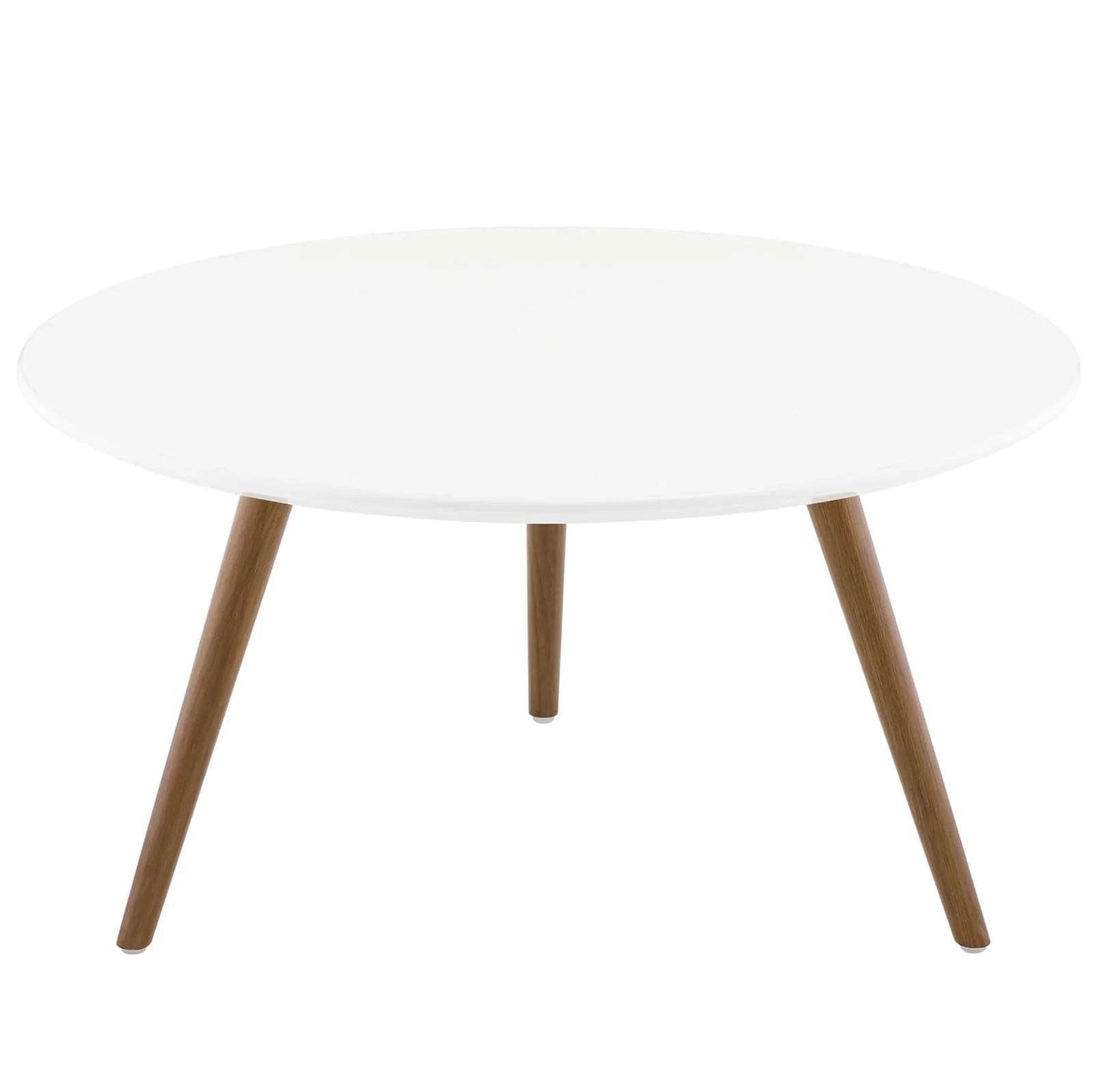 Modway Lippa 28" Round Wood Top Coffee Table with Tripod Base