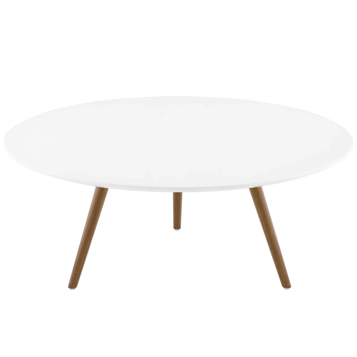 Modway Lippa 36" Round Wood Top Coffee Table with Tripod Base