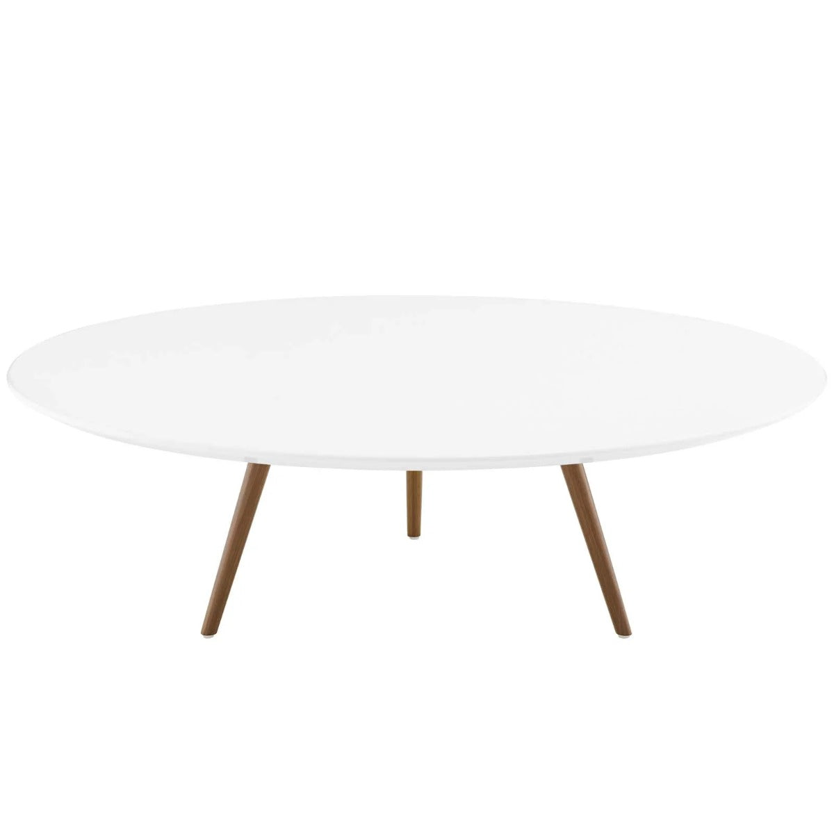 Modway Lippa 48" Round Wood Top Coffee Table with Tripod Base