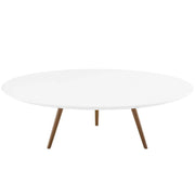 Modway Lippa 48" Round Wood Top Coffee Table with Tripod Base