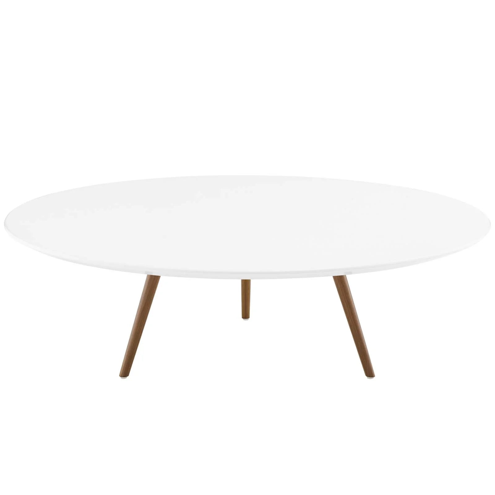 Modway Lippa 48" Round Wood Top Coffee Table with Tripod Base