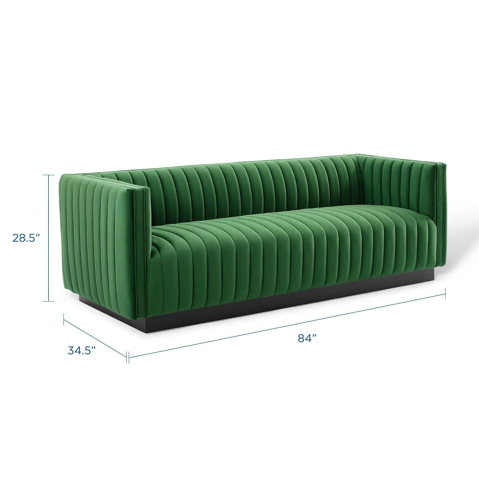 Modway Conjure Channel Tufted Velvet Sofa