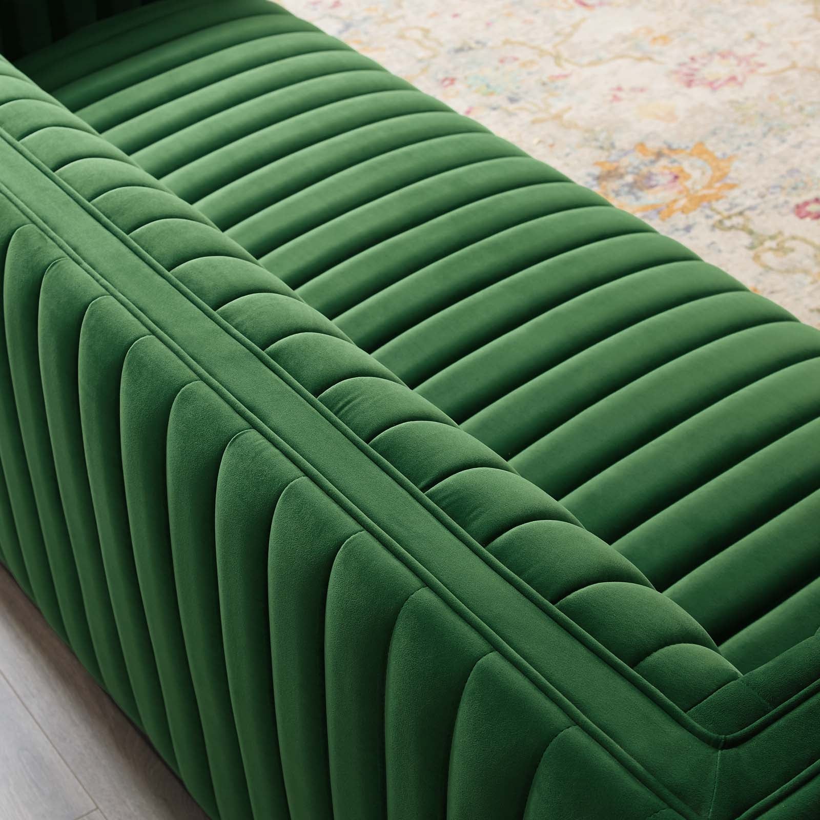 Modway Conjure Channel Tufted Velvet Sofa