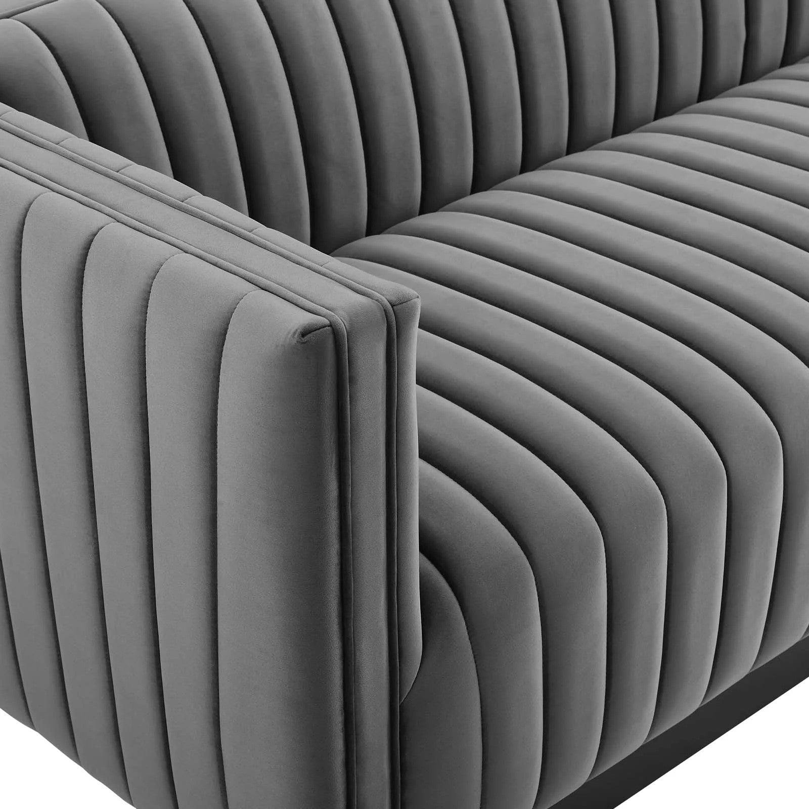 Modway Conjure Channel Tufted Velvet Sofa