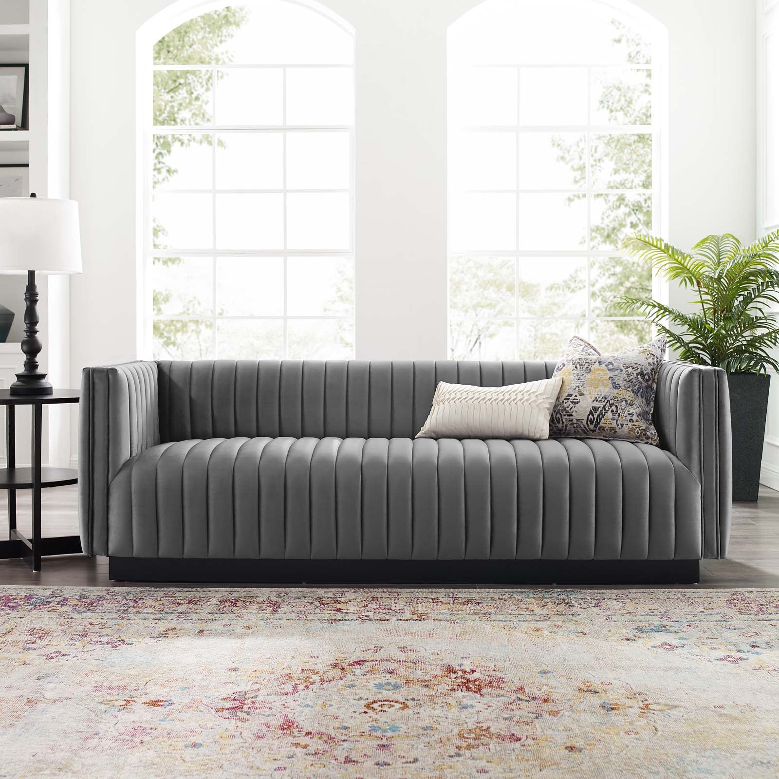 Modway Conjure Channel Tufted Velvet Sofa