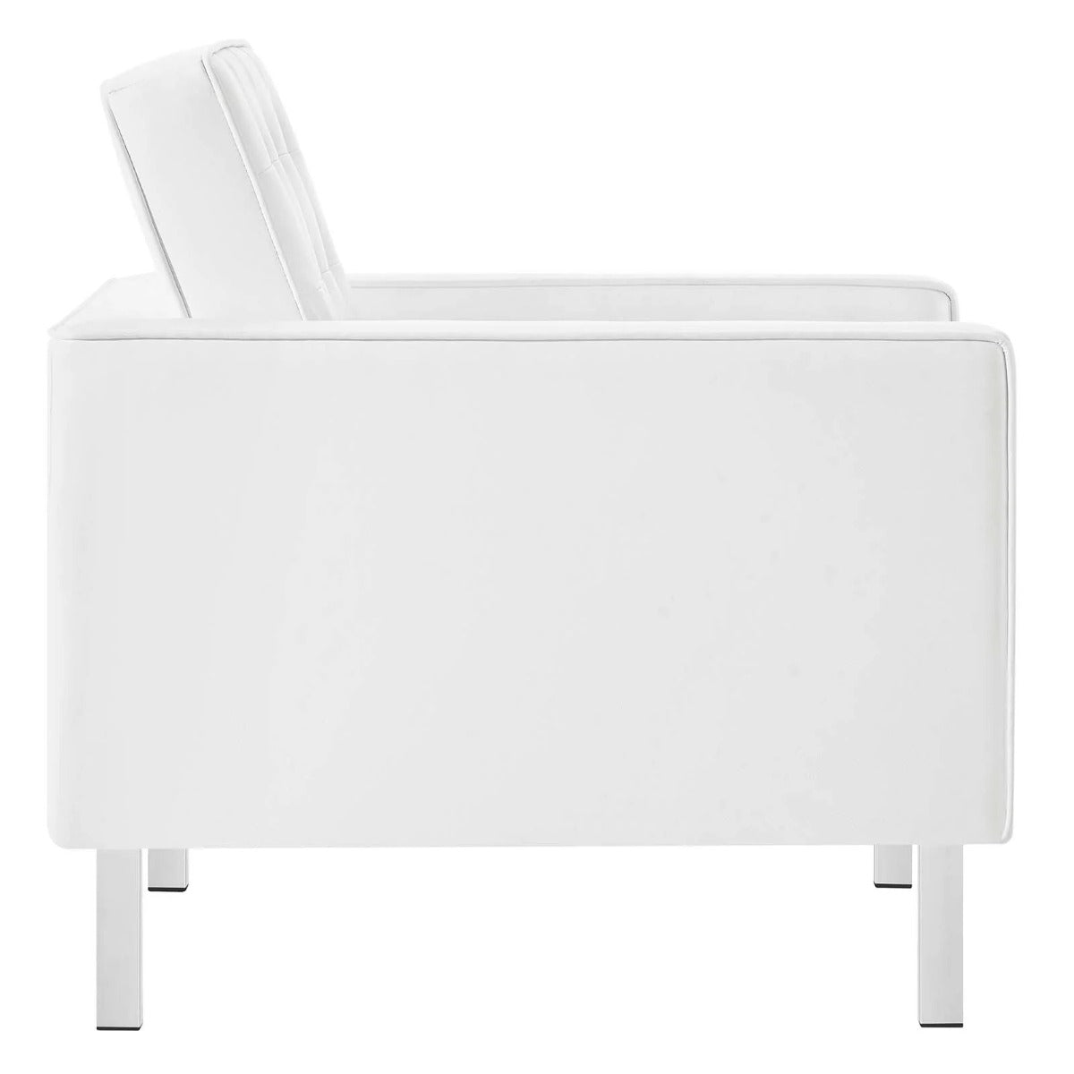 Modway Loft Tufted Vegan Leather Armchairs - Set of 2