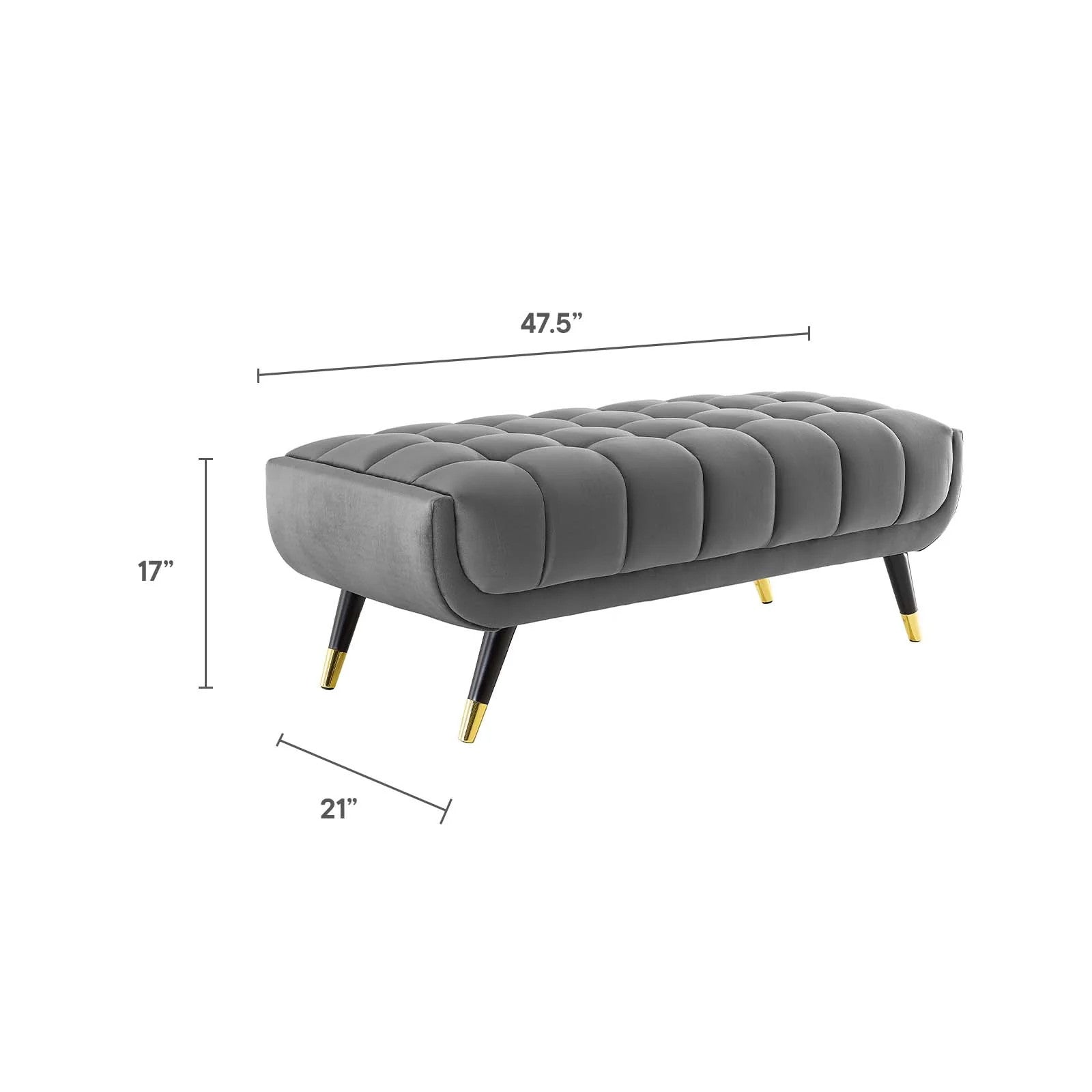 Modway Adept 47.5" Performance Velvet Bench