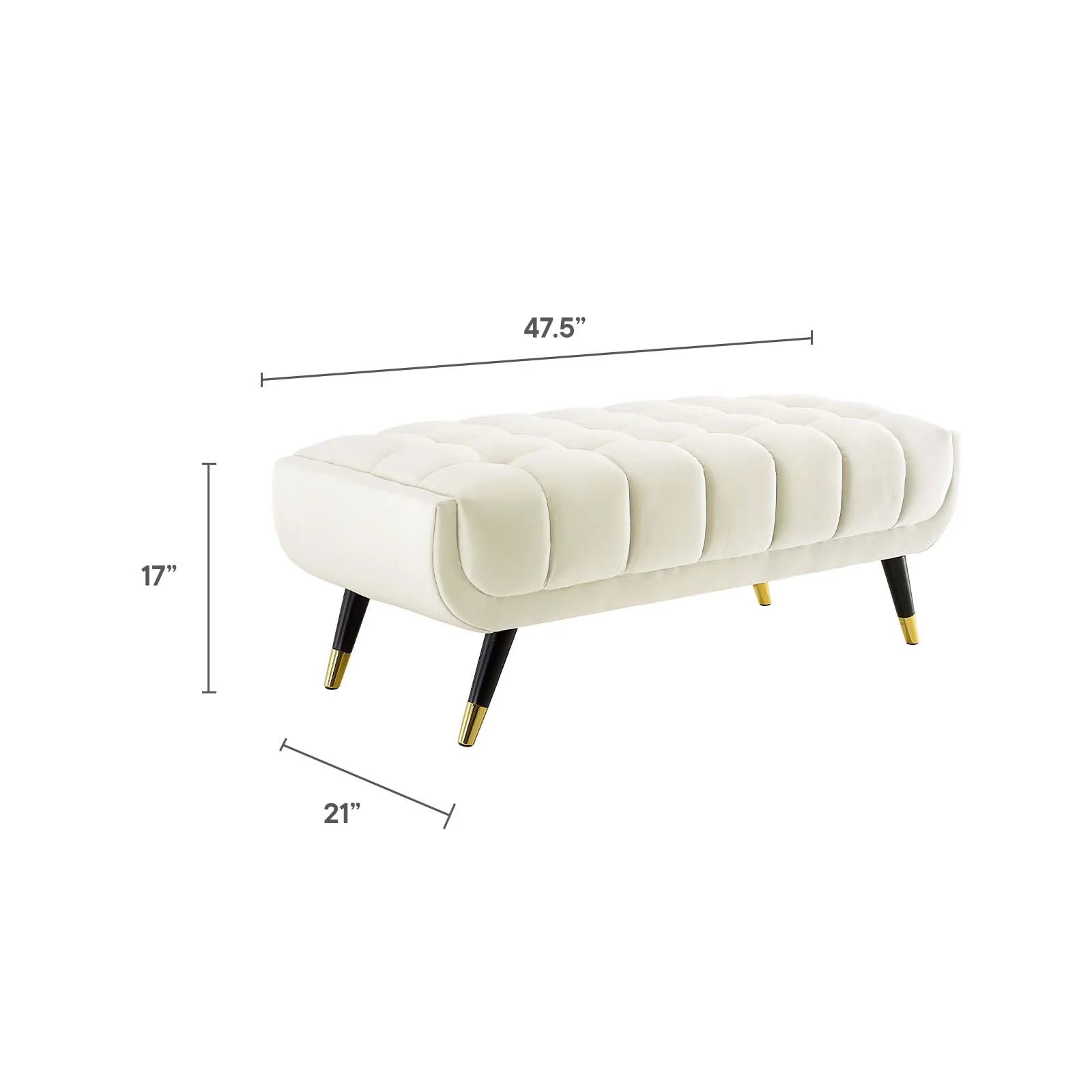 Modway Adept 47.5" Performance Velvet Bench
