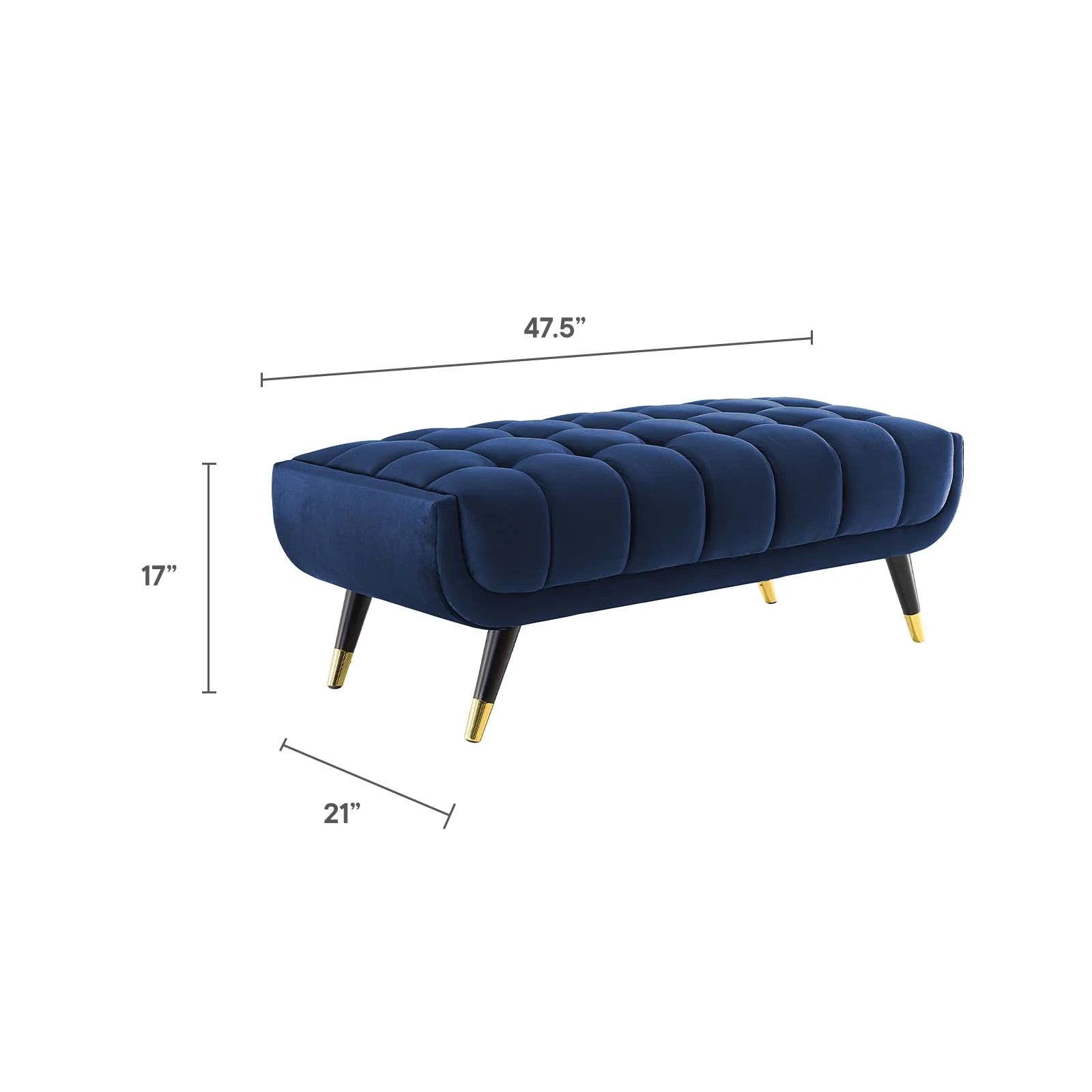 Modway Adept 47.5" Performance Velvet Bench
