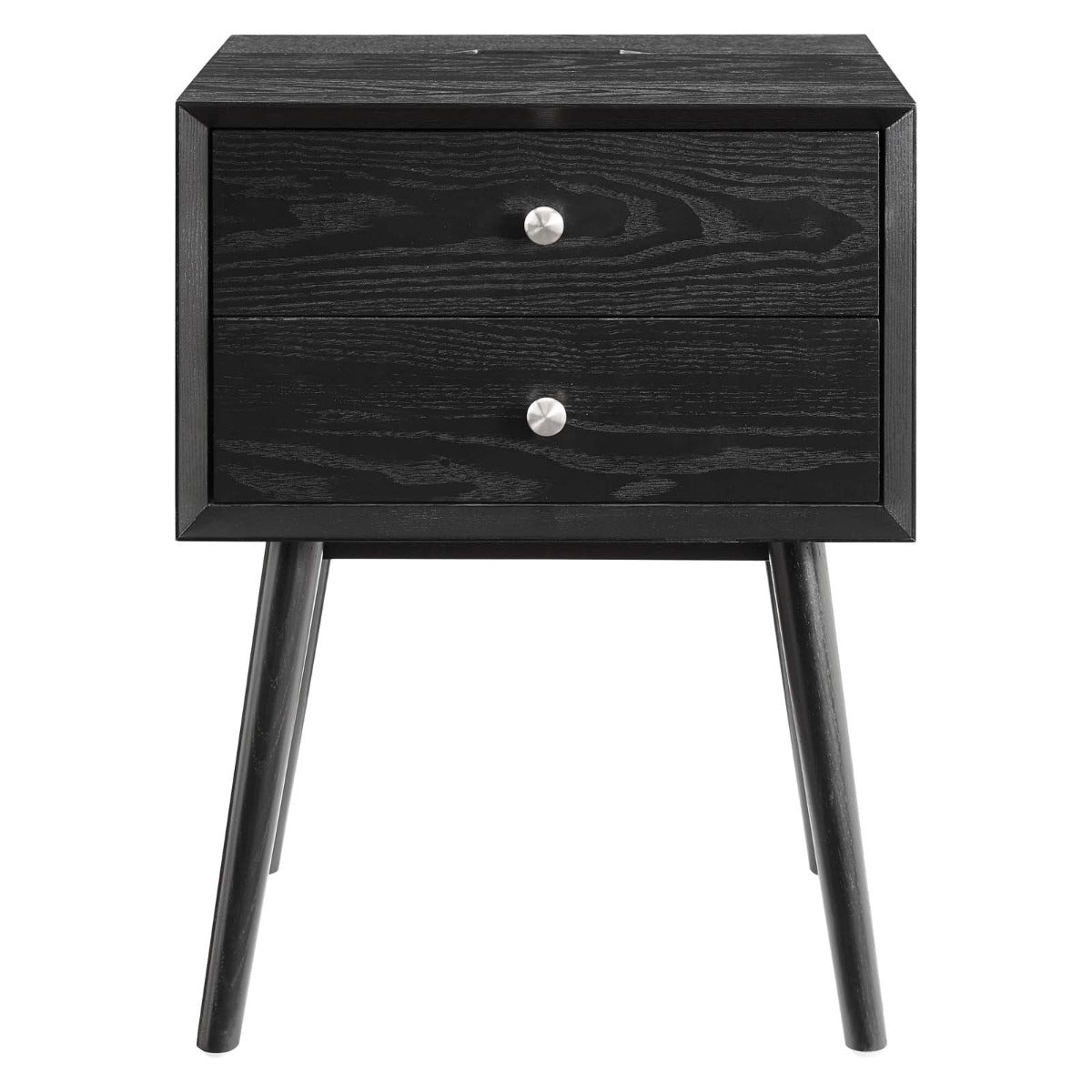 Modway Ember Wood Nightstand With USB Ports