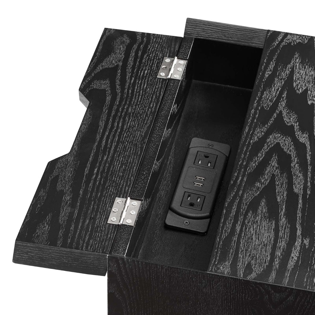 Modway Ember Wood Nightstand With USB Ports