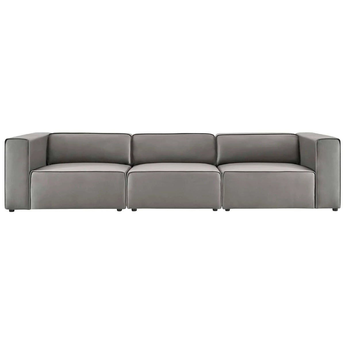Modway Mingle Vegan Leather 3-Piece Sectional Sofa