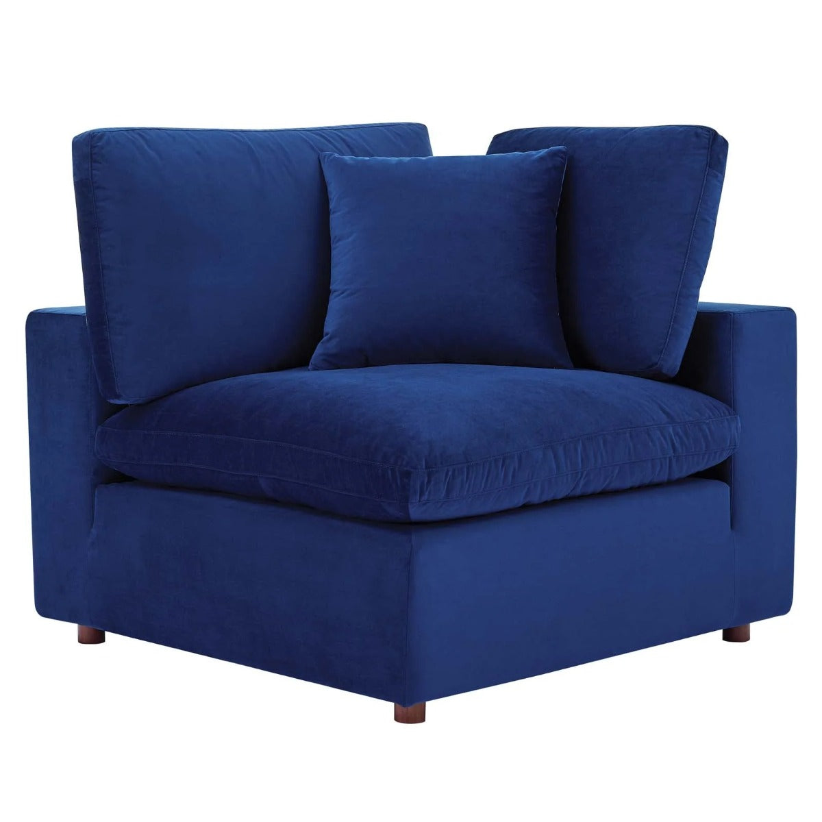 Modway Commix Down Filled Overstuffed Performance Velvet 4-Piece Sectional Sofa