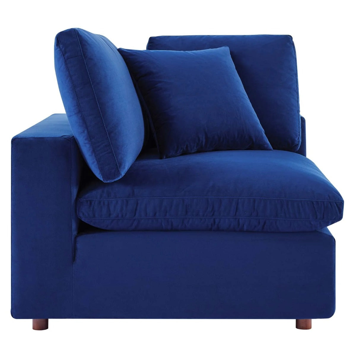 Modway Commix Down Filled Overstuffed Performance Velvet 4-Piece Sectional Sofa