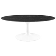 Modway Lippa 42" Oval Artificial Marble Coffee Table