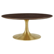 Modway Lippa 36" Round Wood Grain Coffee Table