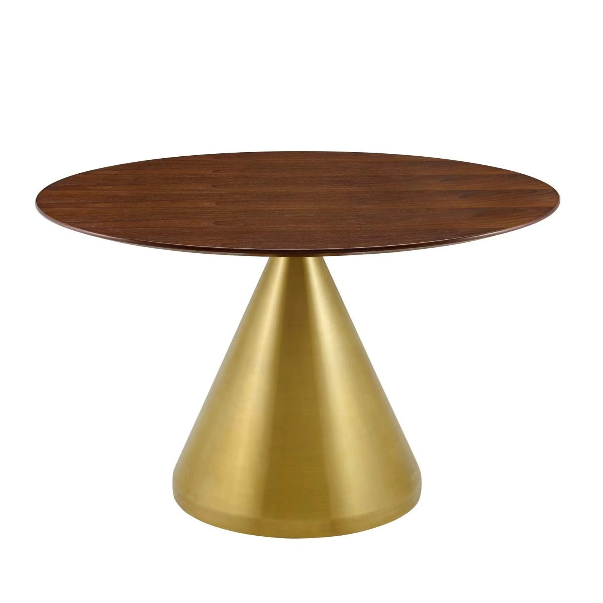 Modway Tupelo 47" Dining Table Gold Walnut