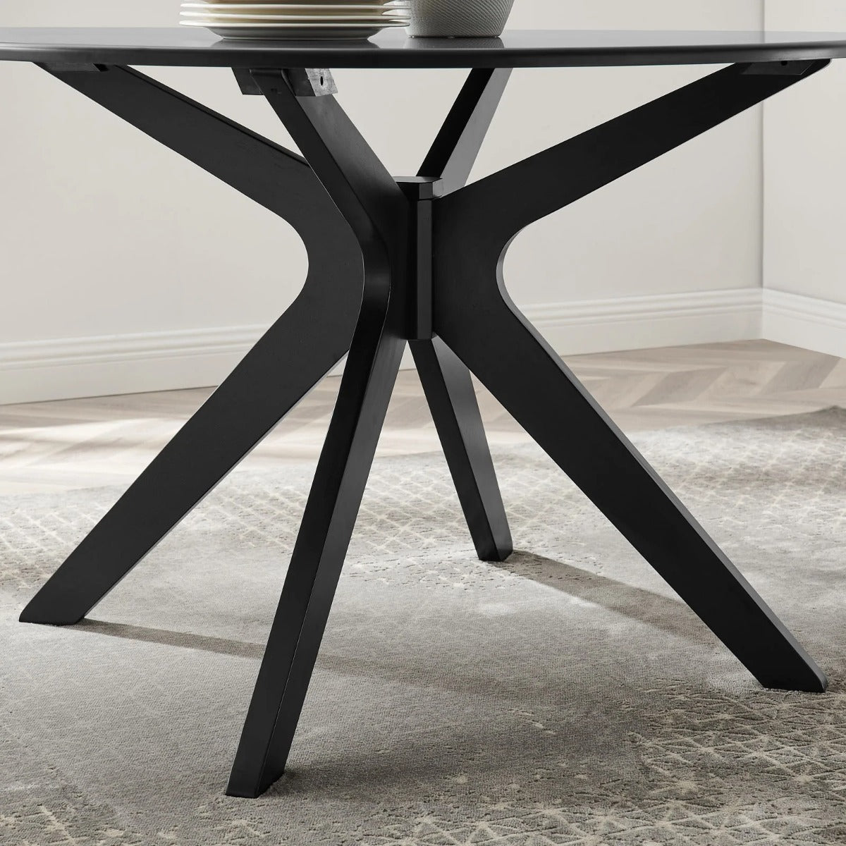 Modway Traverse 47" Dining Table Black Black