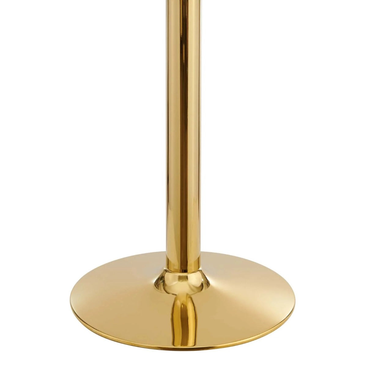 Modway Verne 28" Round Terrazzo Dining Table Gold White