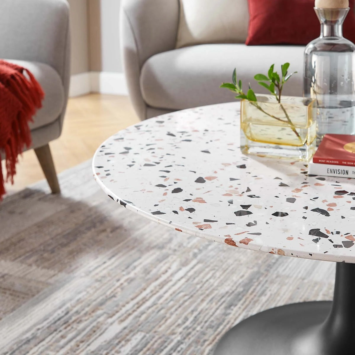 Modway Lippa 36" Round Terrazzo Coffee Table