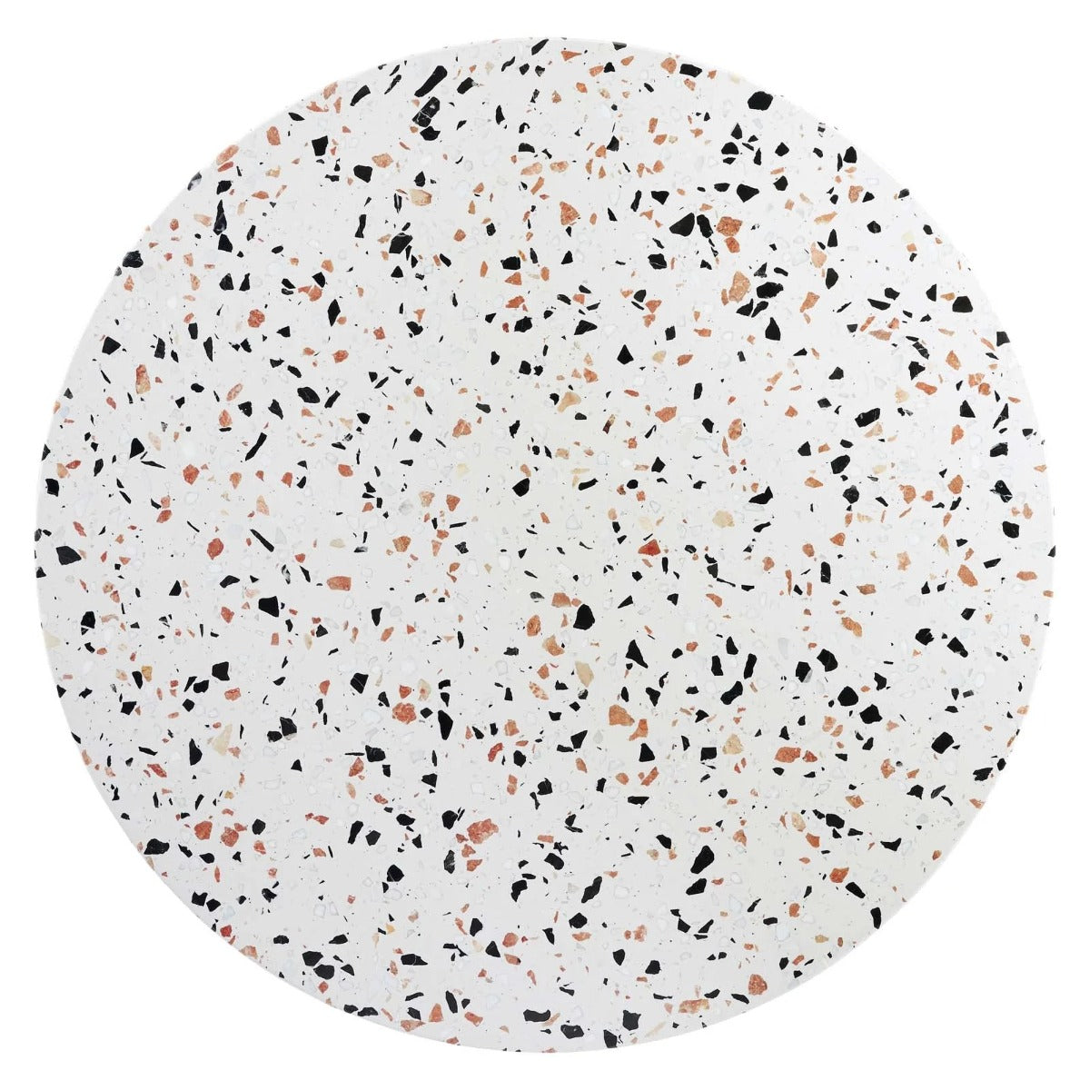 Modway Lippa 40" Round Terrazzo Dining Table White White