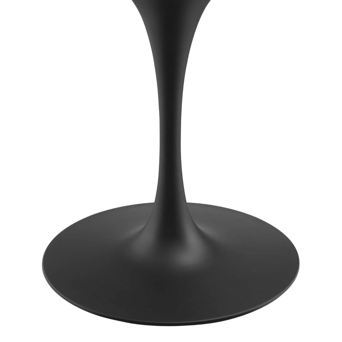 Modway Lippa 47" Round Terrazzo Dining Table Black White