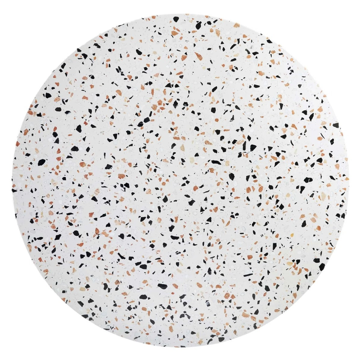 Modway Lippa 47" Round Terrazzo Dining Table Black White