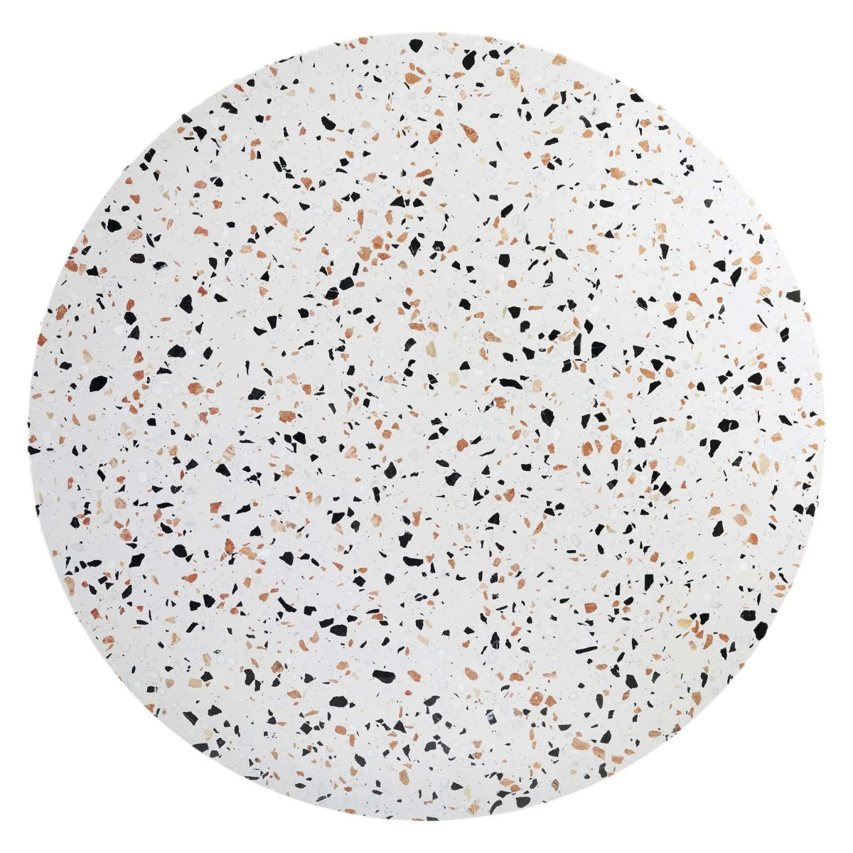 Modway Tupelo 47" Round Terrazzo Dining Table Gold White