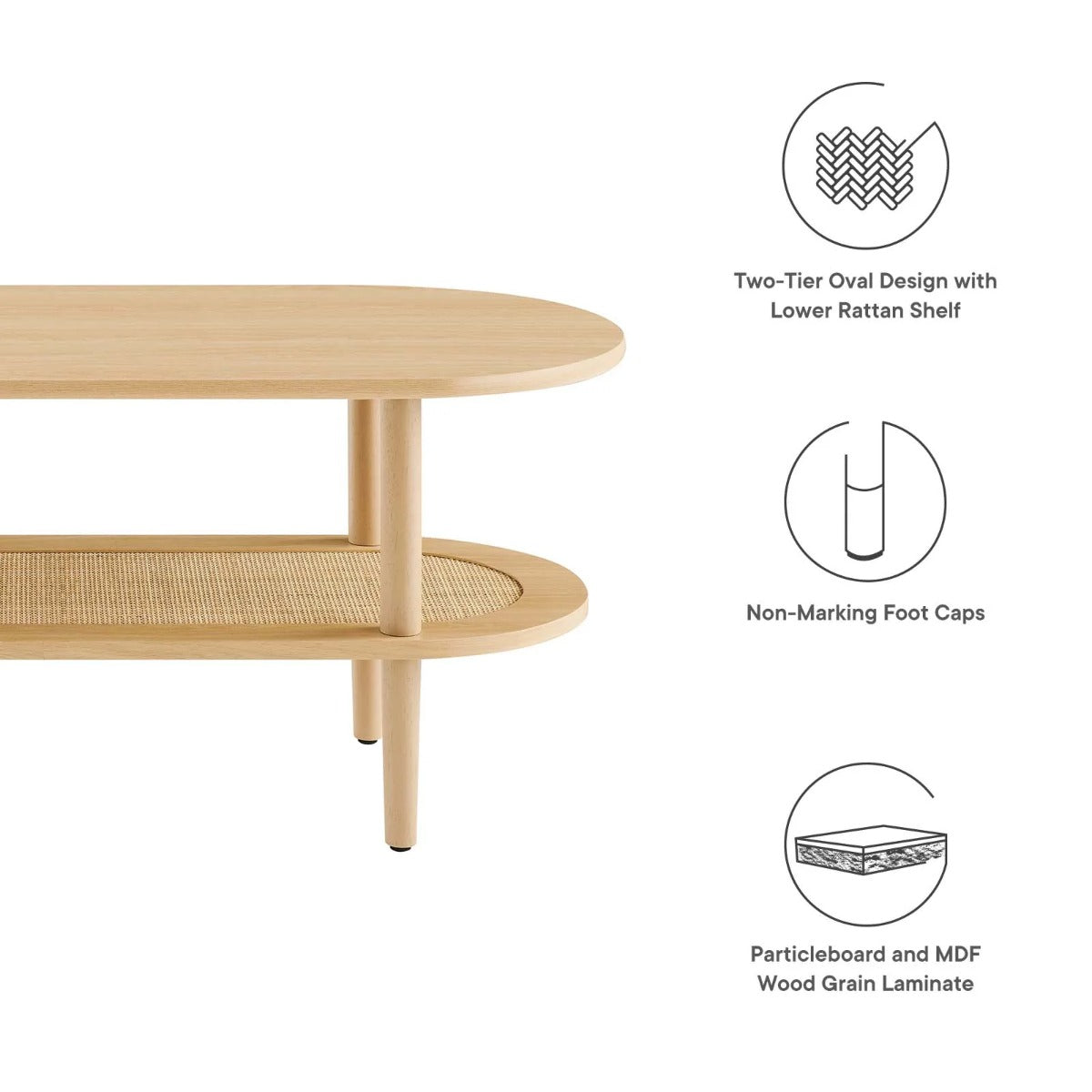 Modway Torus Oval Coffee Table