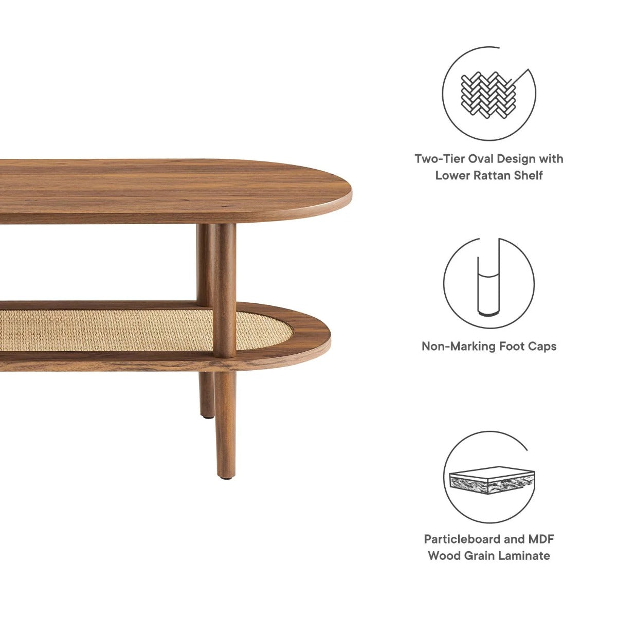 Modway Torus Oval Coffee Table