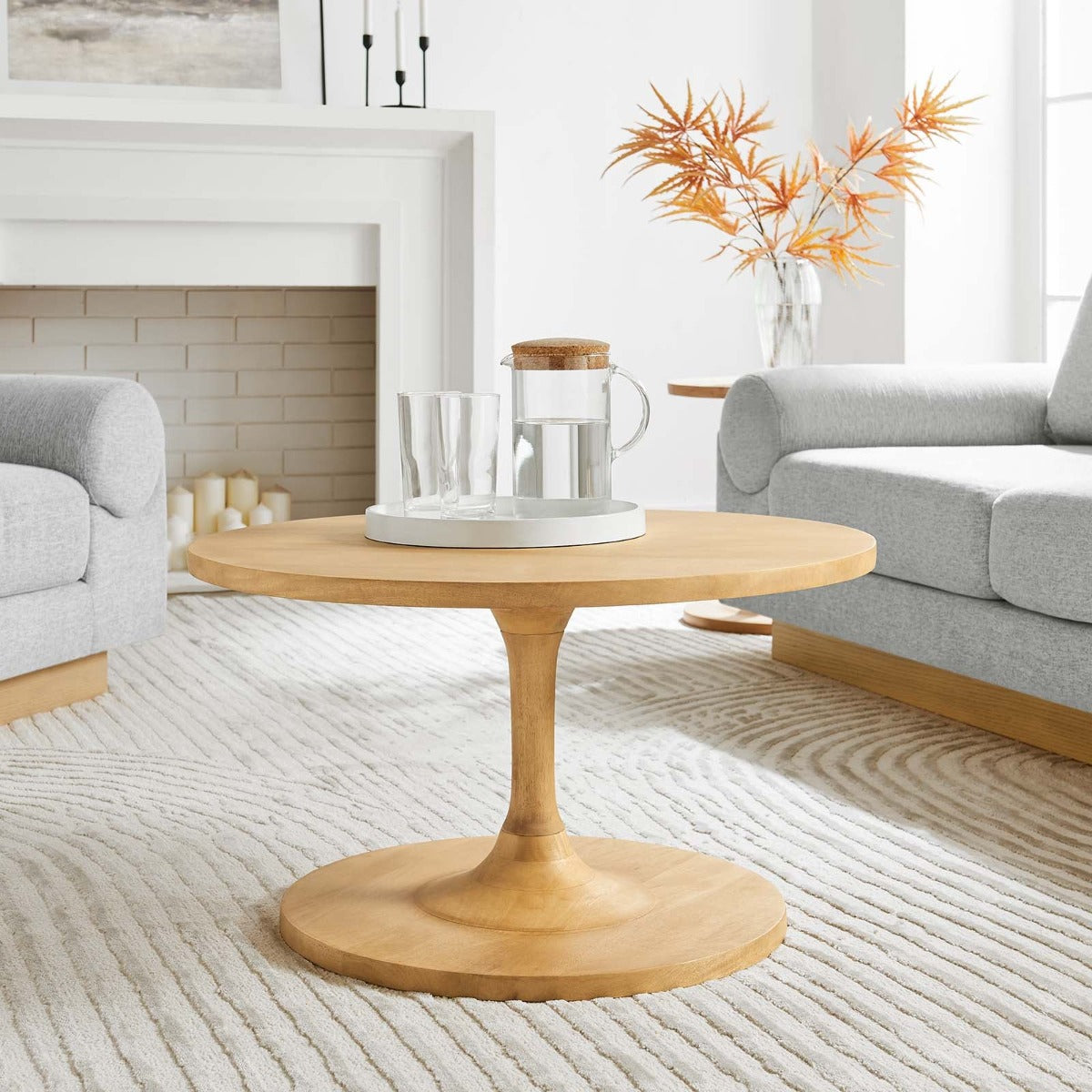 Modway Lina Round Wood Coffee Table