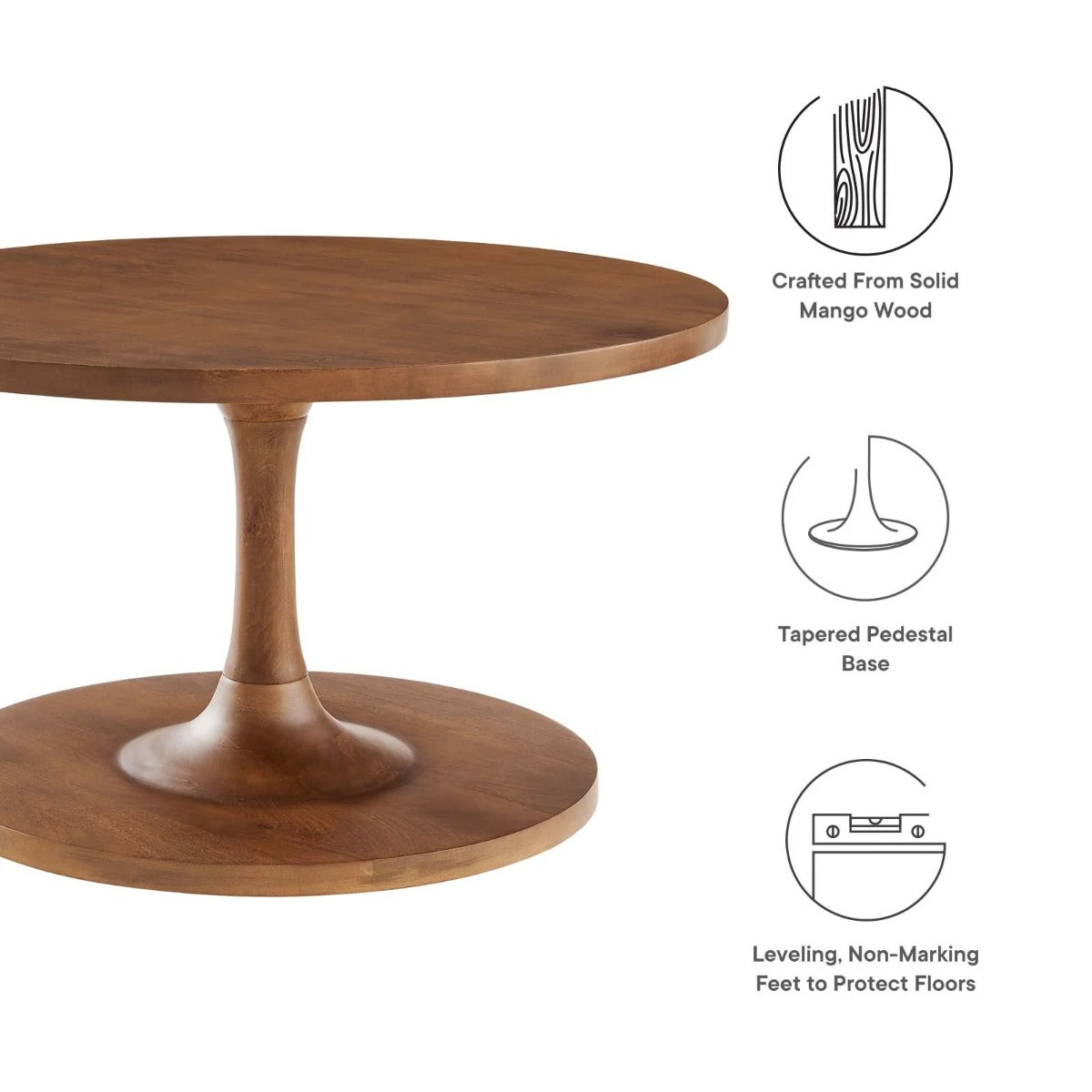 Modway Lina Round Wood Coffee Table