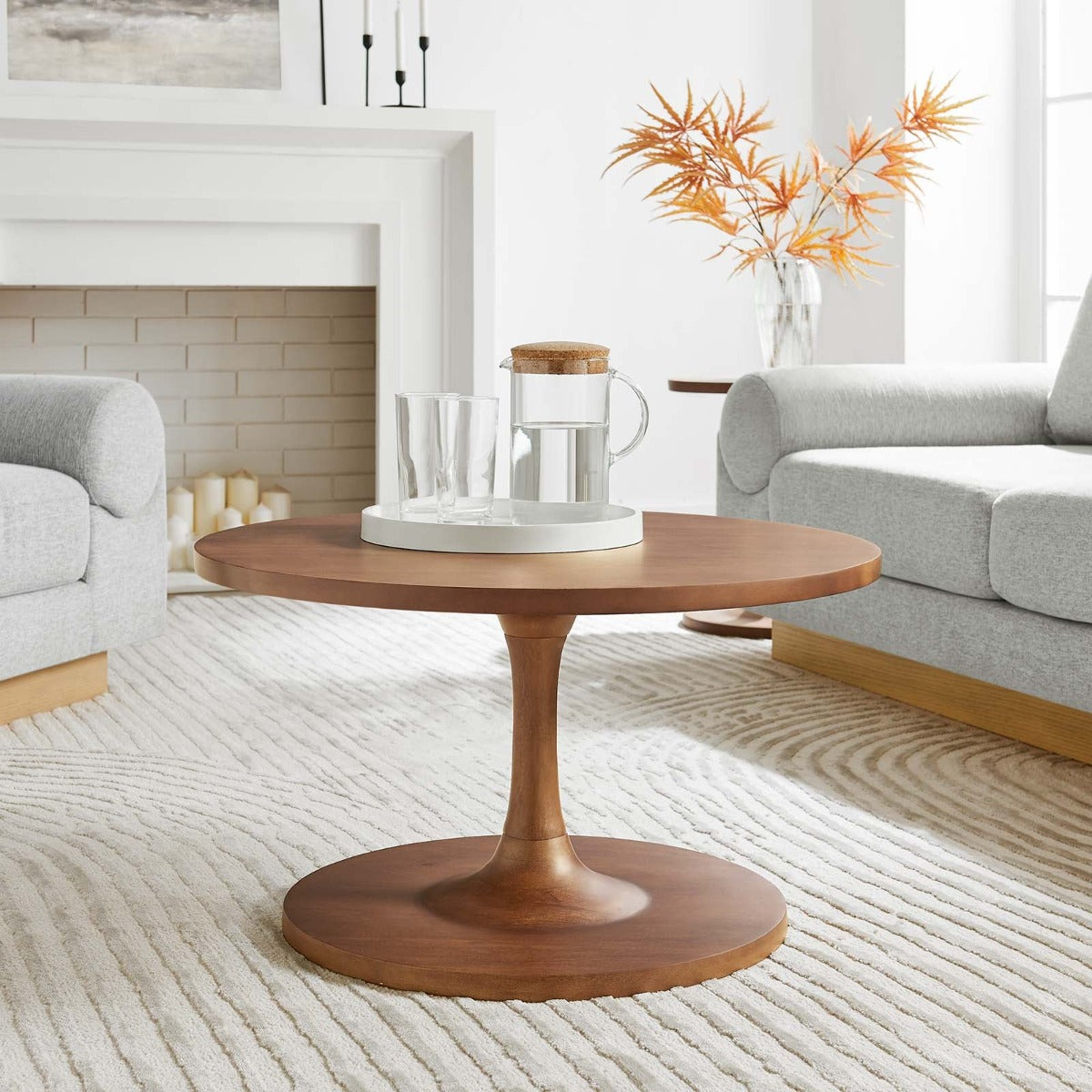 Modway Lina Round Wood Coffee Table