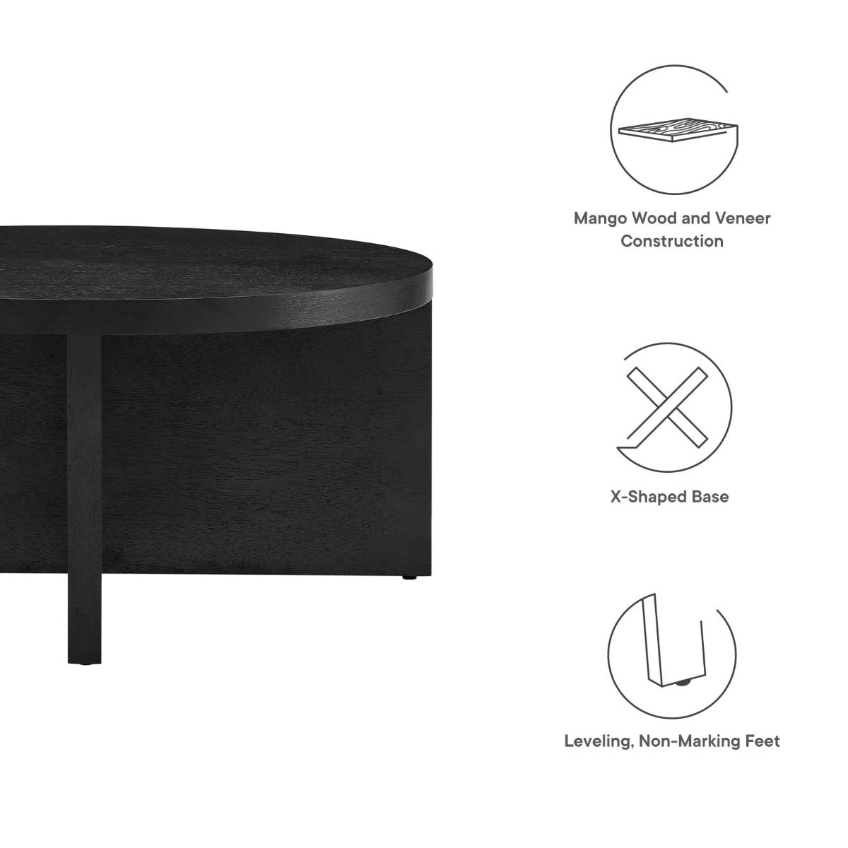 Modway Silas Round Wood Coffee Table