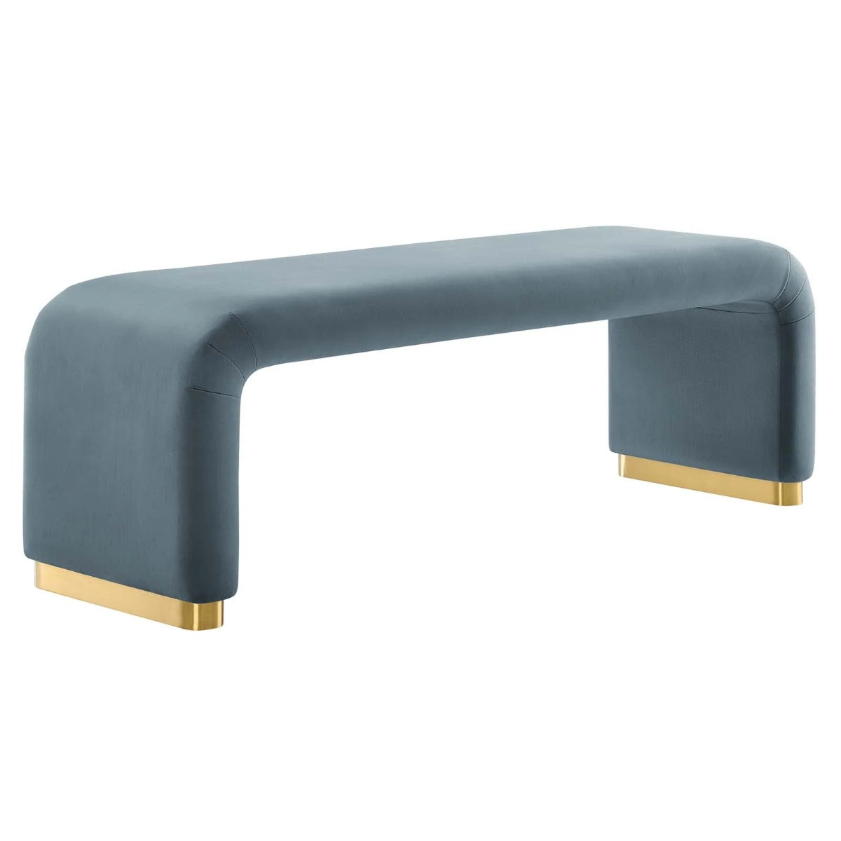 Modway Koda Performance Velvet Waterfall Long Bench