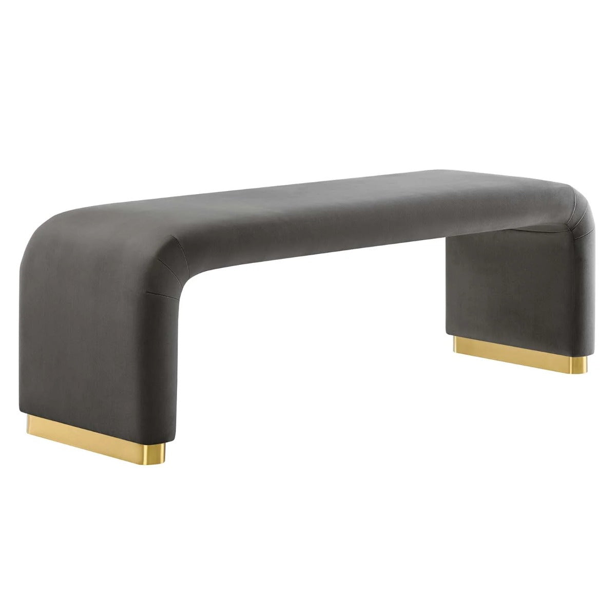 Modway Koda Performance Velvet Waterfall Long Bench