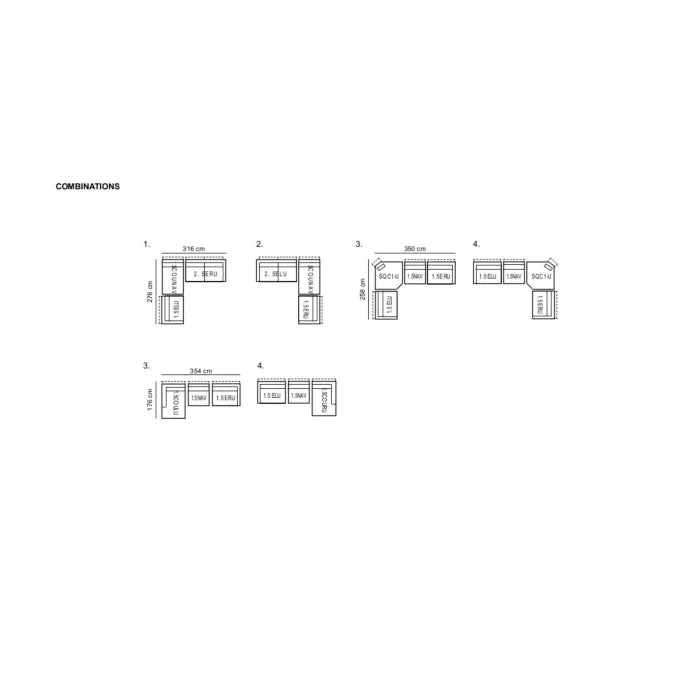 Eleganto 5 pc Sectional with Power Motion Backrests, Alabaster Leather