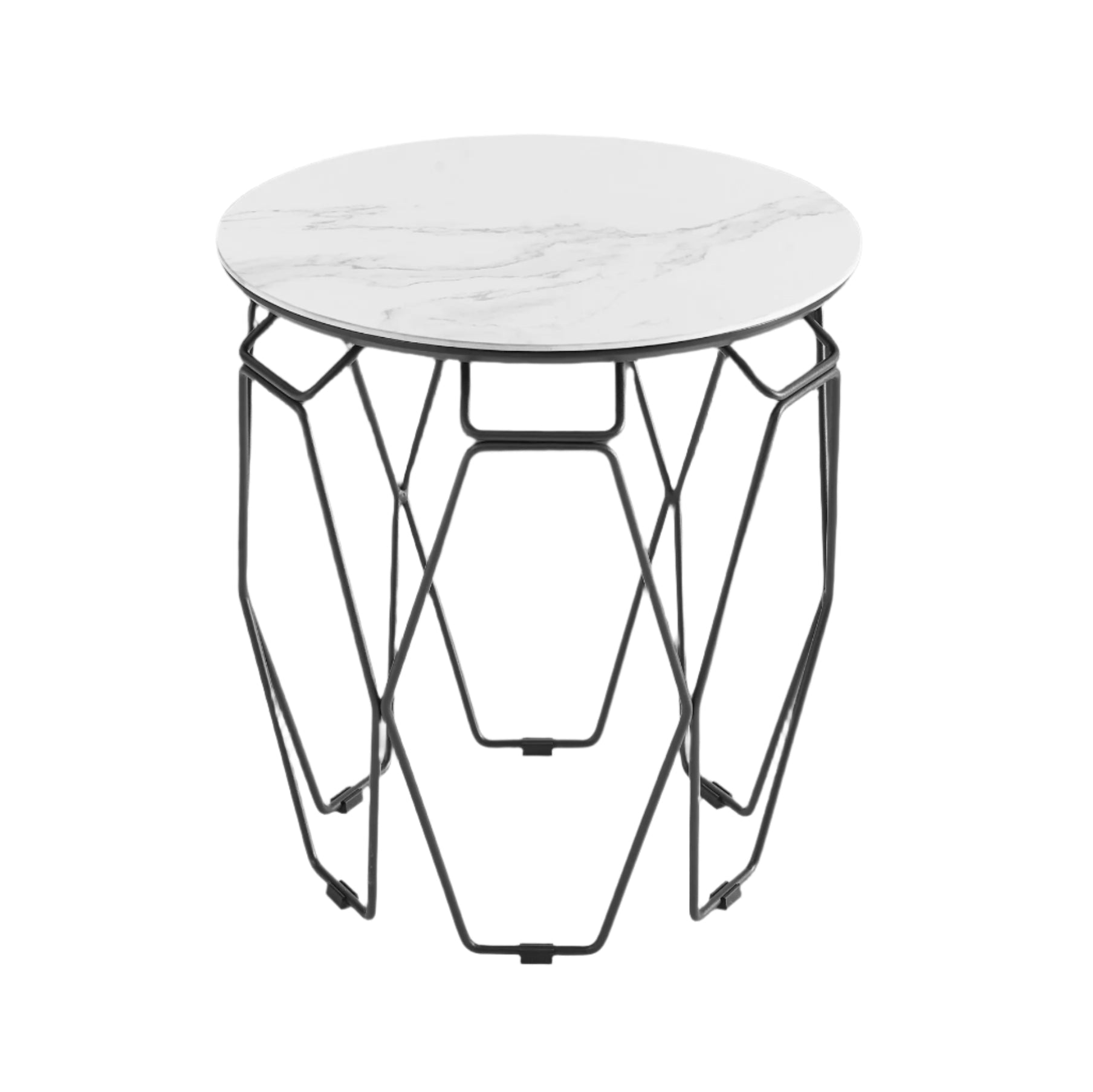 Ellipse End Table with White Ceramic Top | Creative Furniture