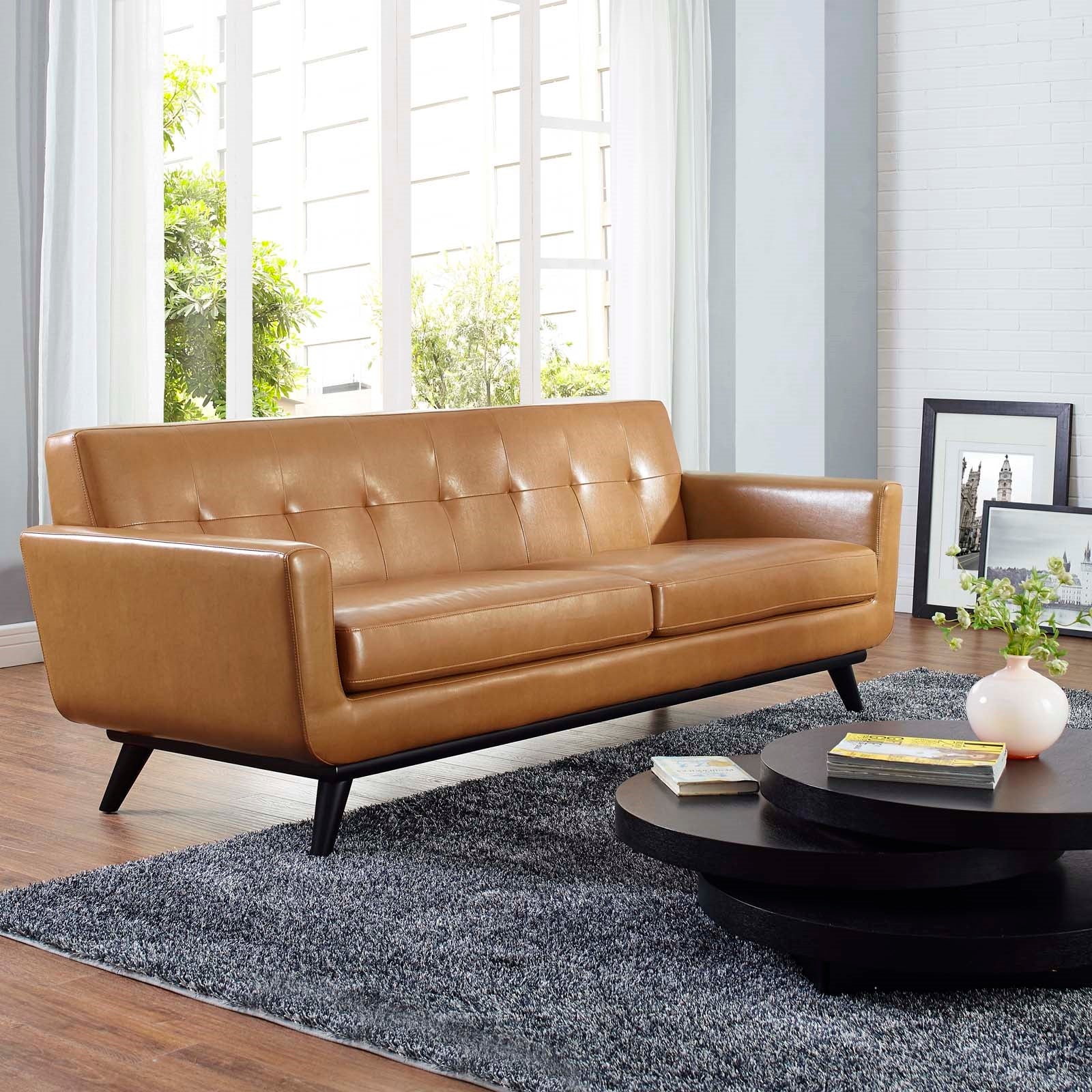 Modway Engage Bonded Leather Sofa
