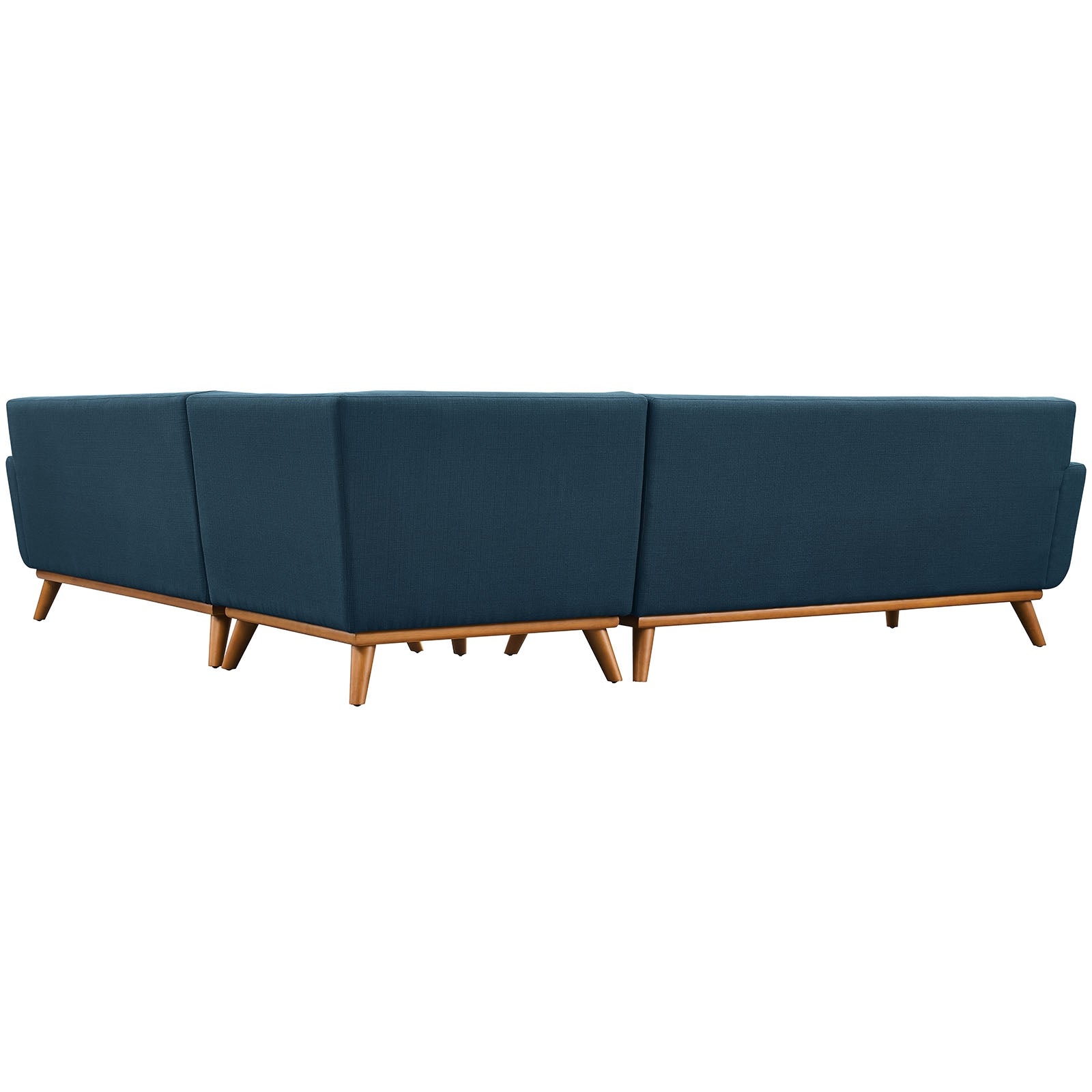 Modway Engage L-Shaped Sectional Sofa in Azure