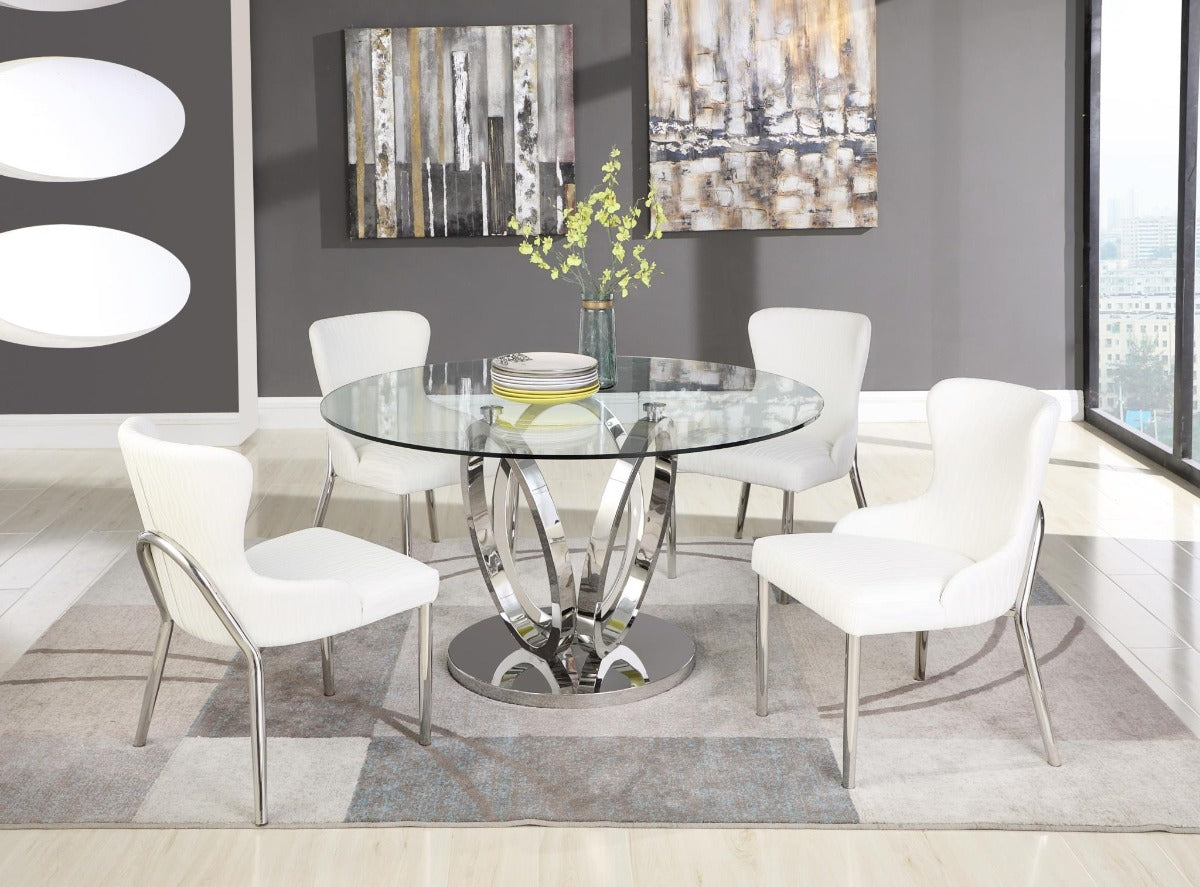 Chintaly Contemporary Evelyn Wing-Back Side Chair