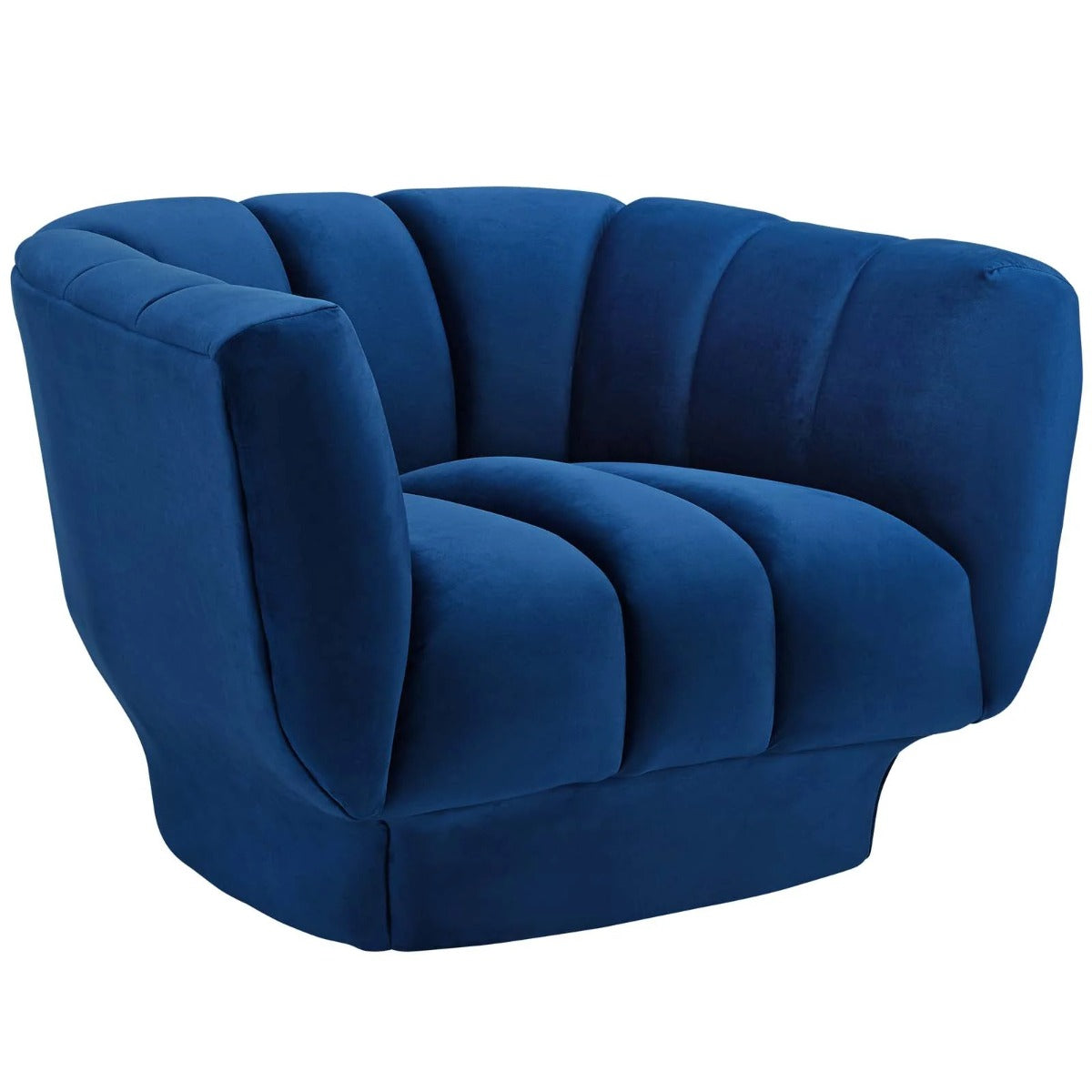 Modway Entertain Vertical Channel Tufted Performance Velvet Sofa and Armchair Set
