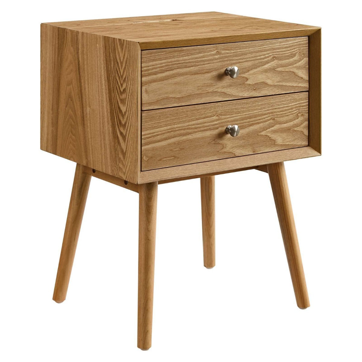 Modway Ember Wood Nightstand With USB Ports